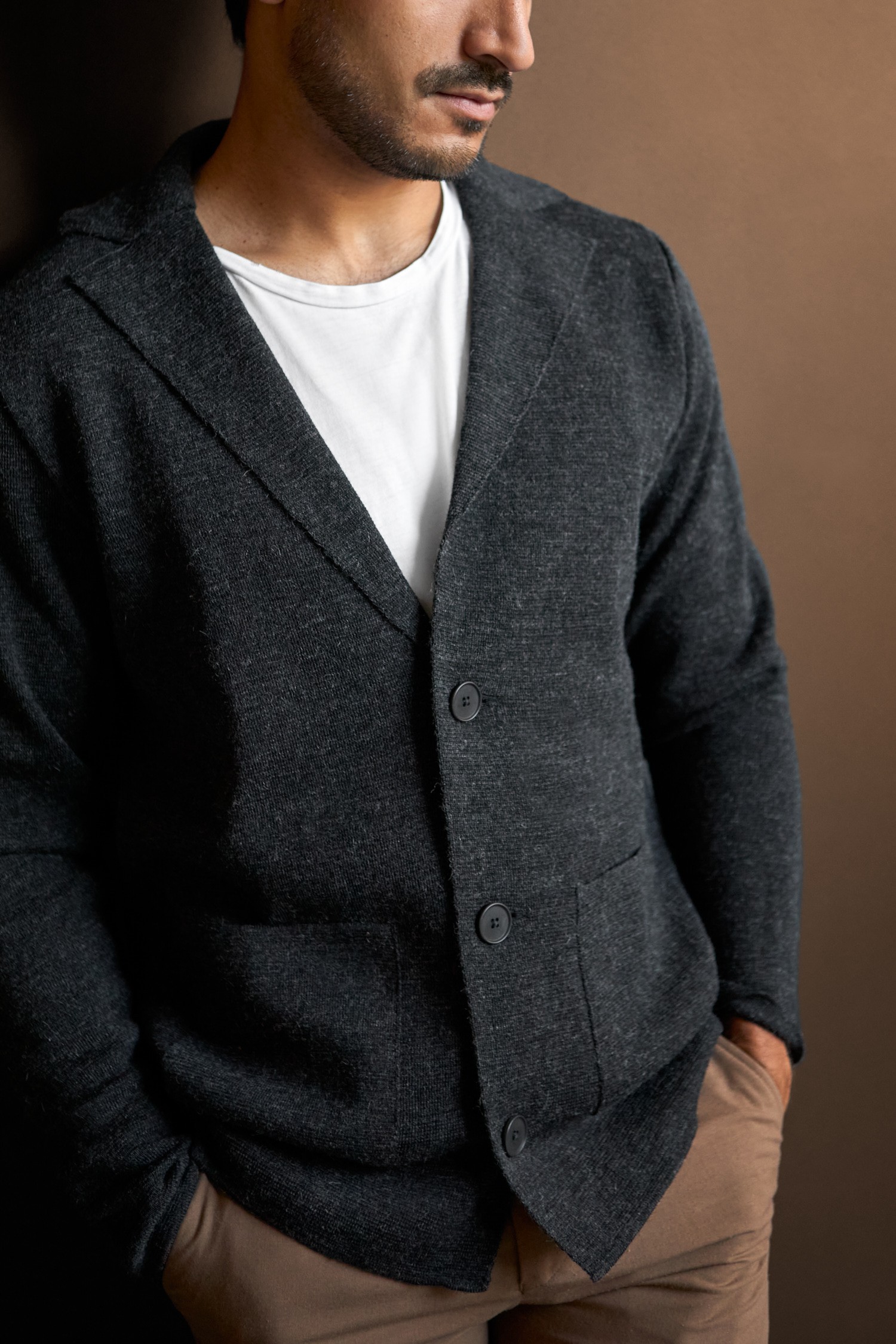 Alpha Cardigan charcoal size M トップス Jindaiji Alpha Cardigan