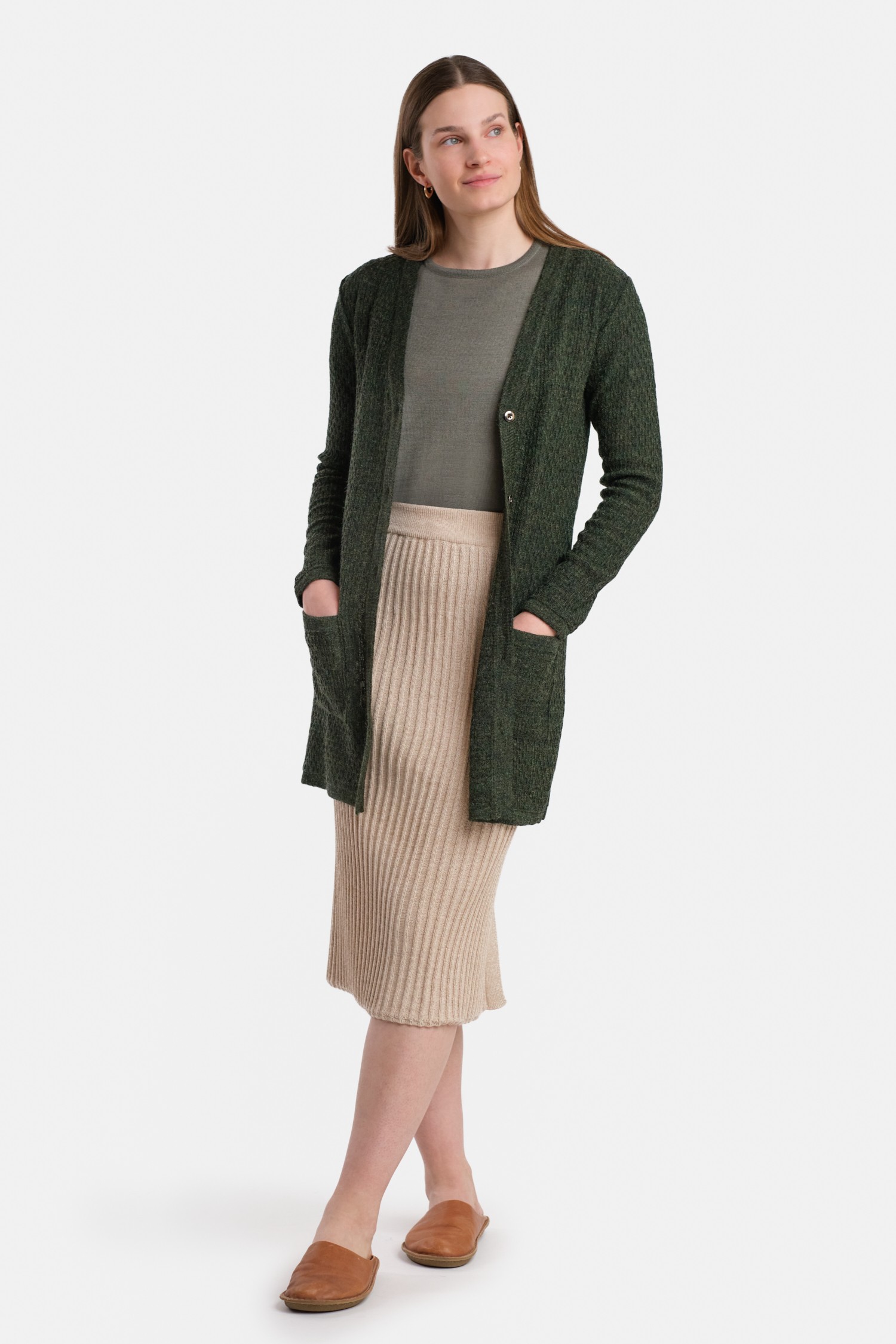 DRIZZLE cardigan, forest green - Image 3
