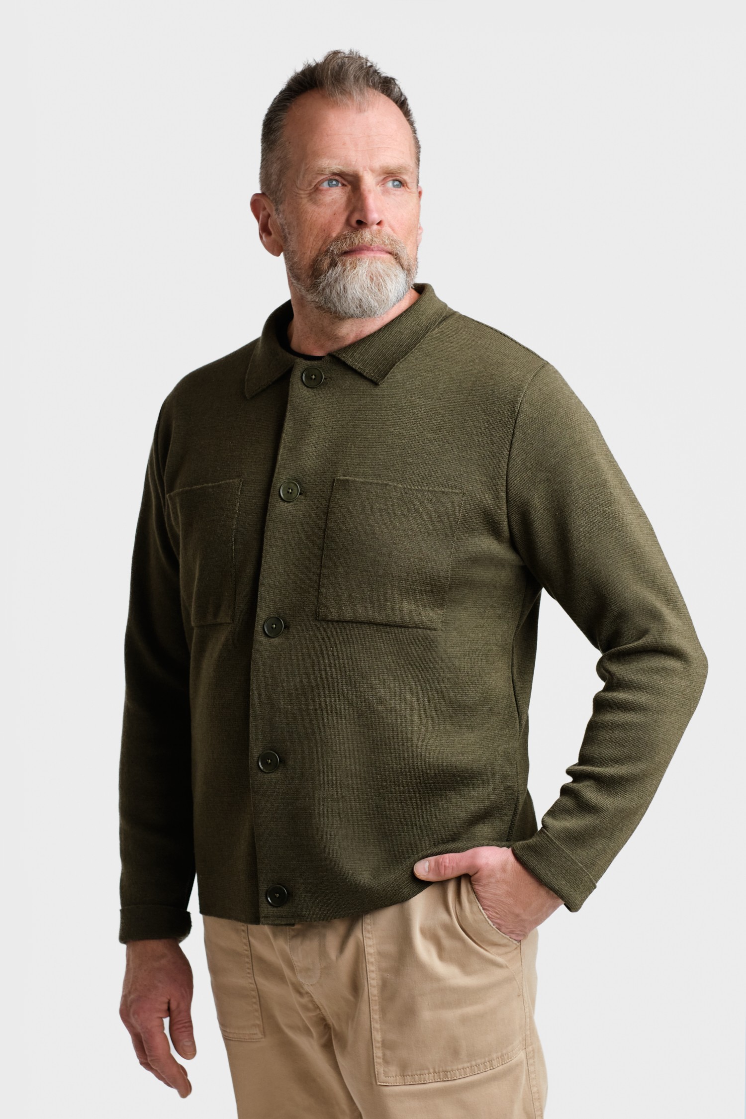 FORTE overshirt, dark olive - Image 2