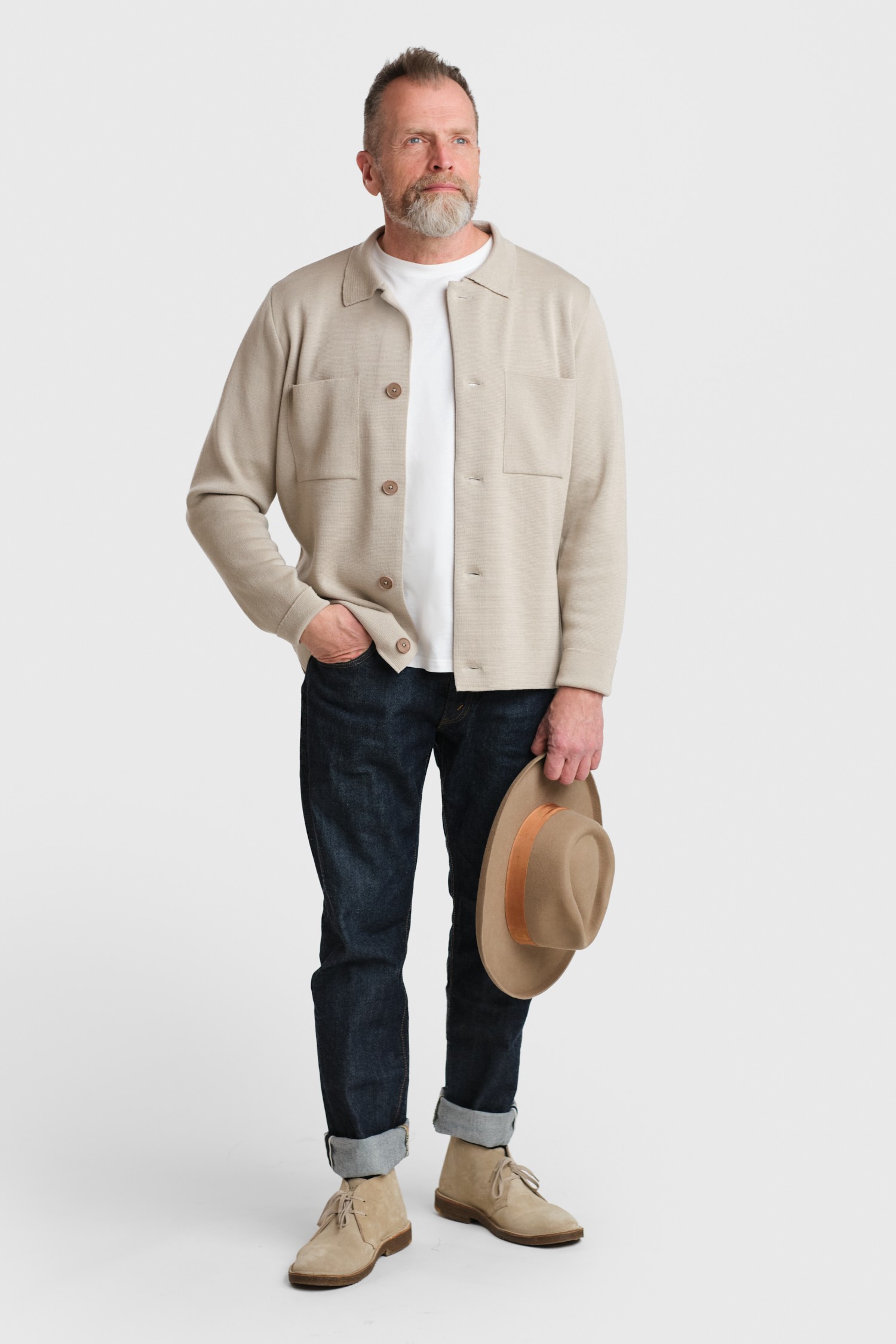 FORTE overshirt, cold beige