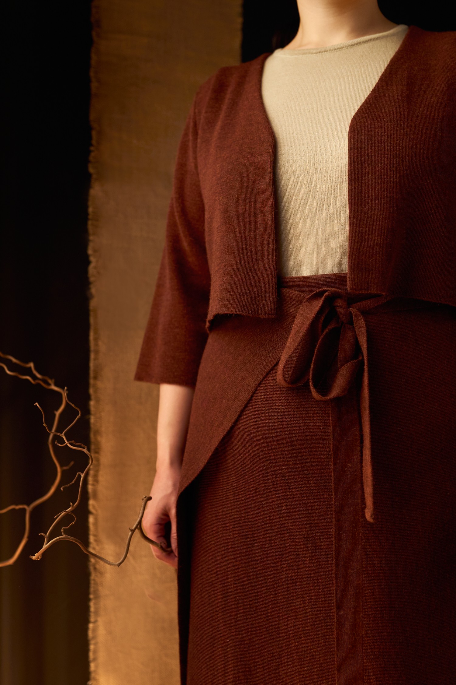 HAIKU cardigan, mahogany - Image 5