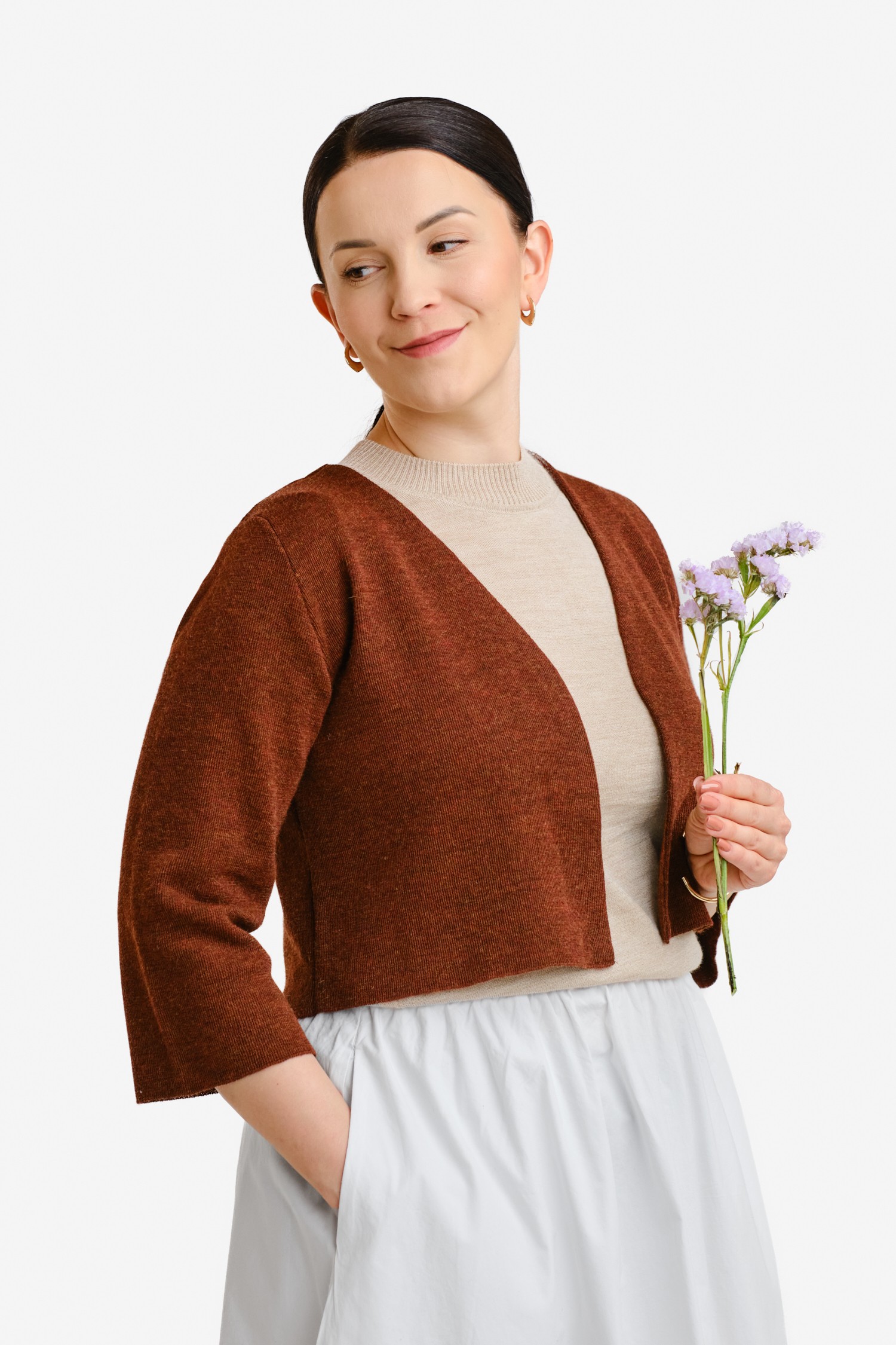 HAIKU cardigan, mahogany - Image 2