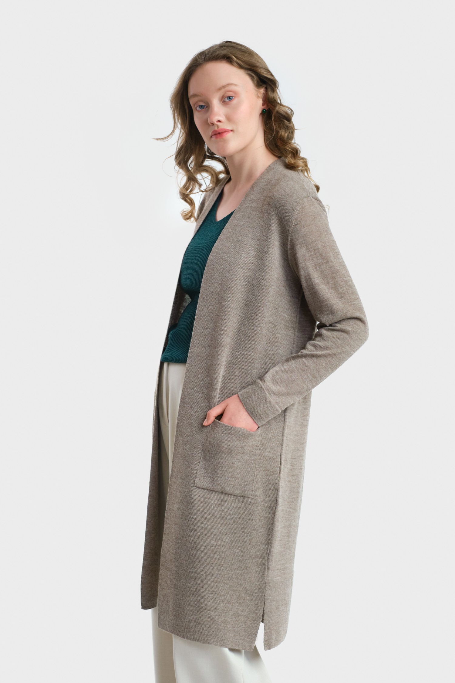 JOY cardigan, dark greige