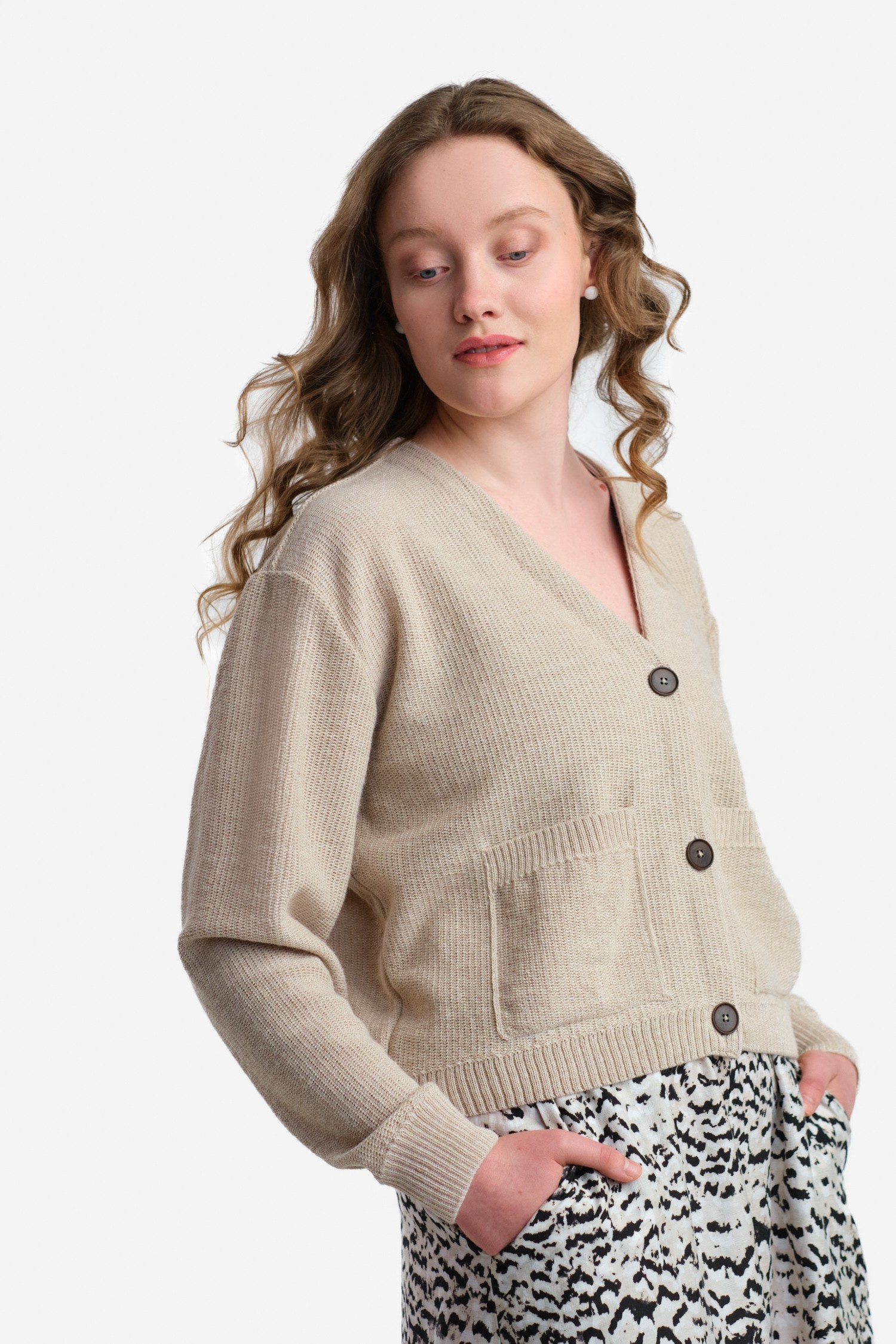 PETIOLE cardigan, beige - Image 2
