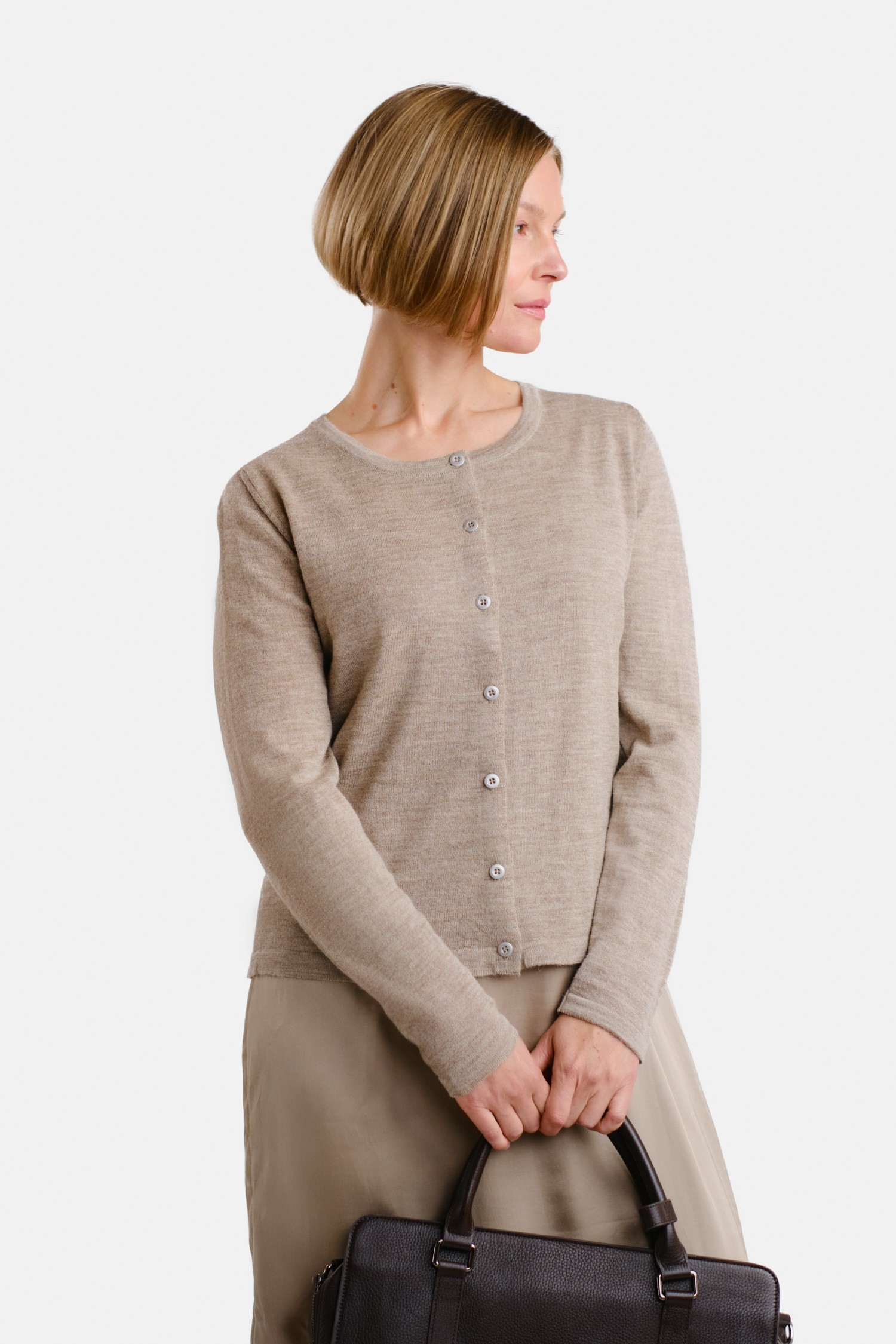 SERENE cardigan, greige 2.0