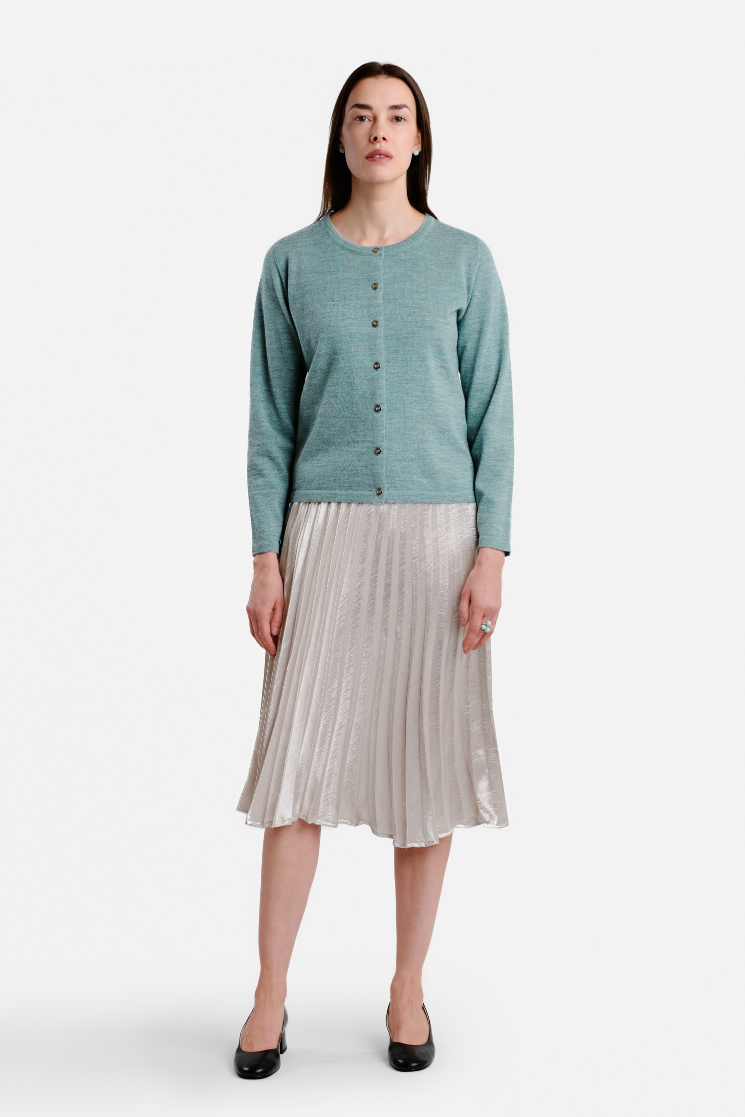 SERENE cardigan, light turquoise - Image 3