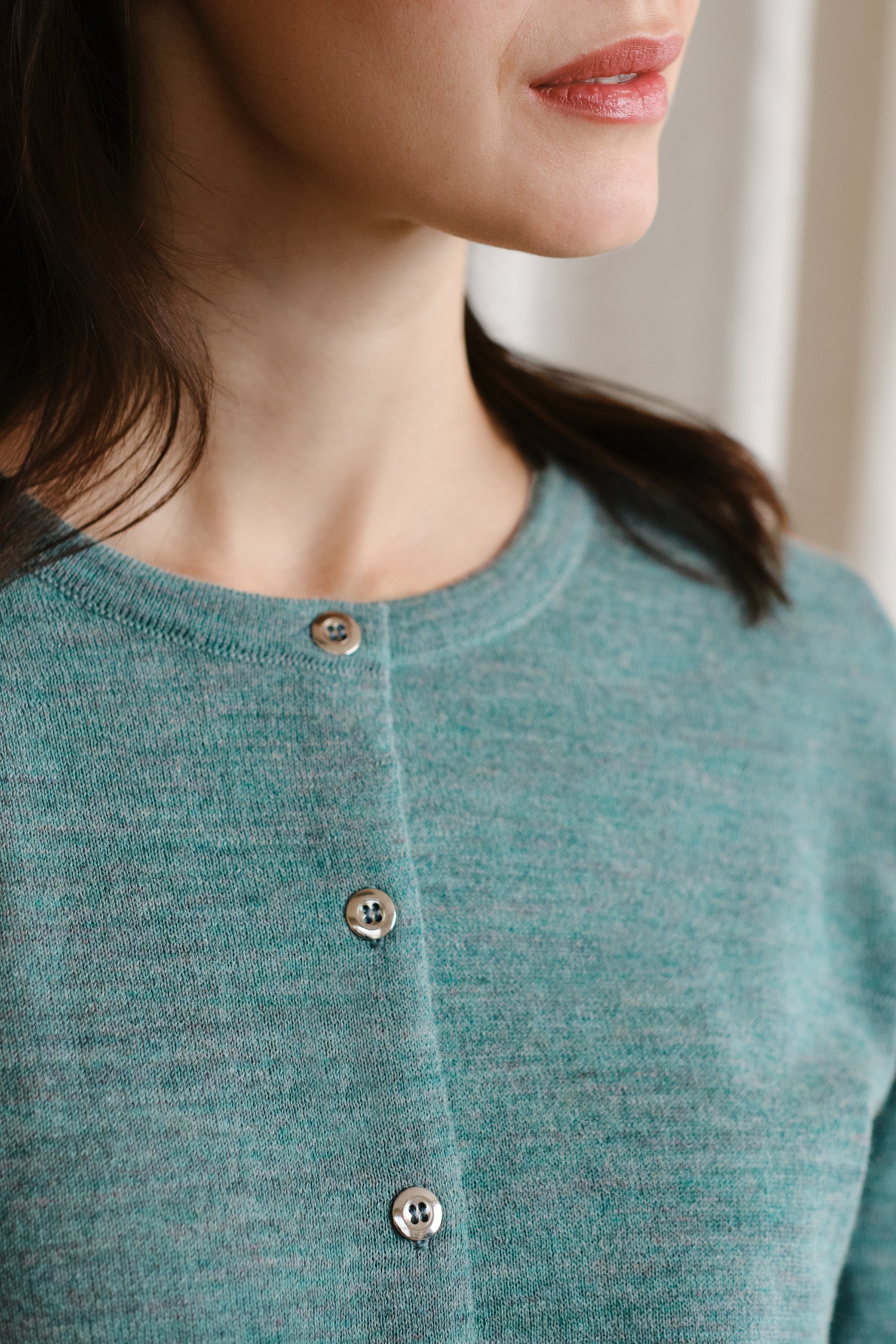SERENE cardigan, light turquoise - Image 6