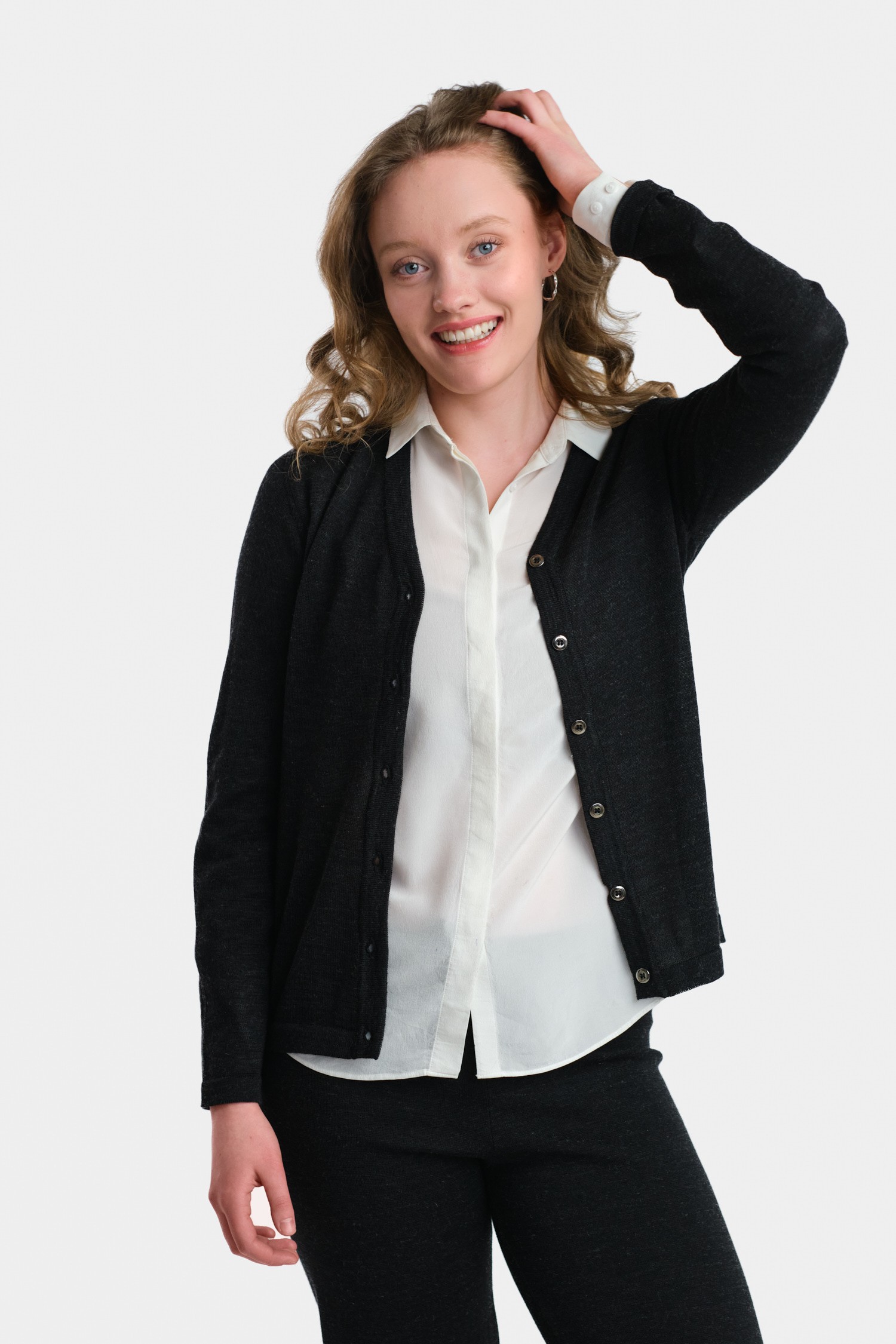 SILENT cardigan, graphite