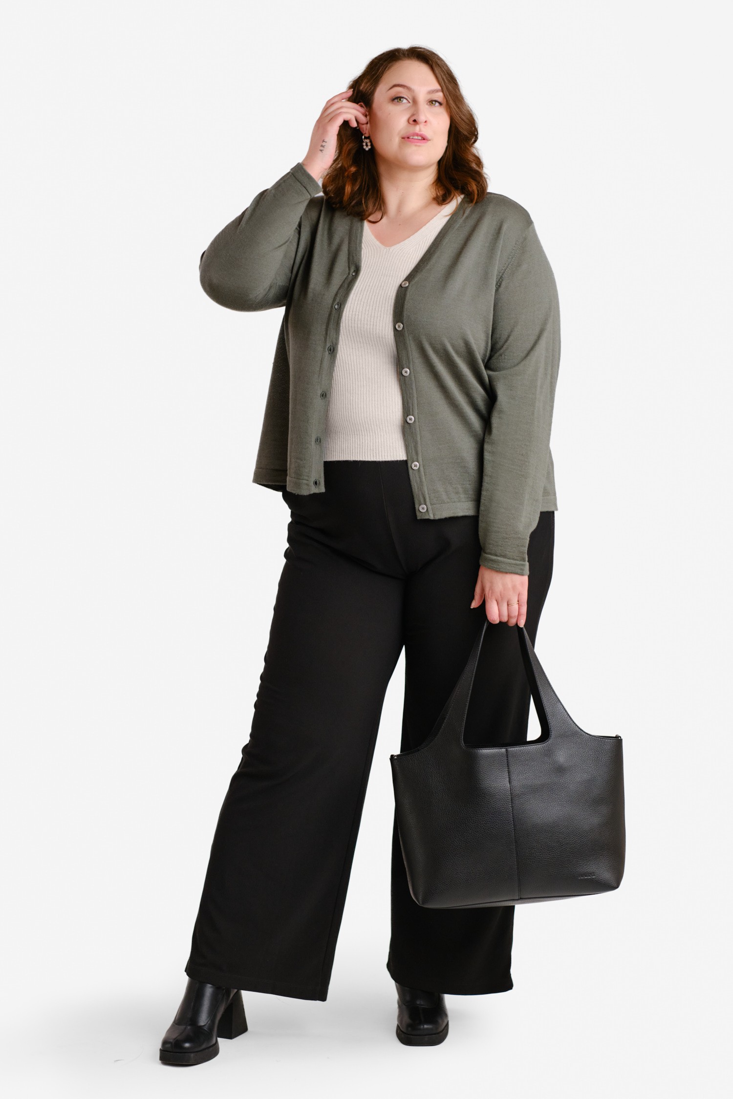 SILENT cardigan, khaki - Image 3