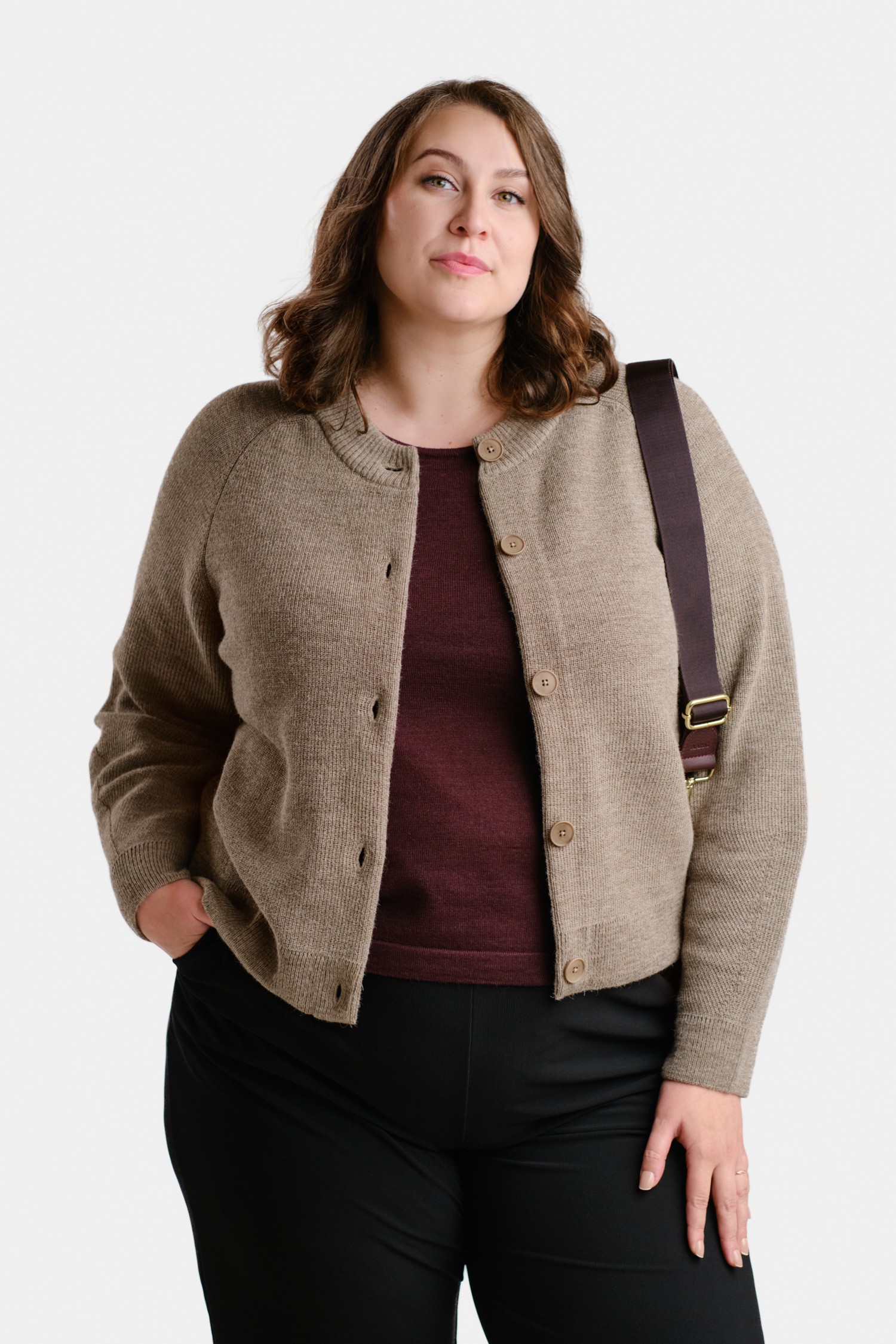 SOON cardigan, dark greige | Alpa