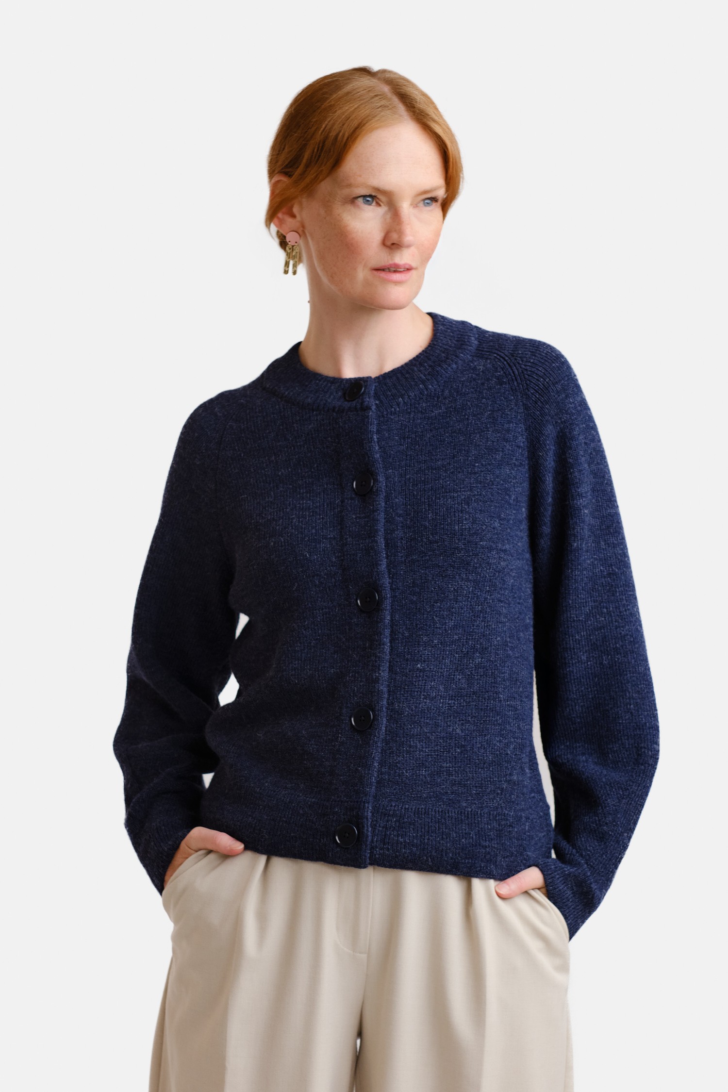 SOON cardigan, indigo