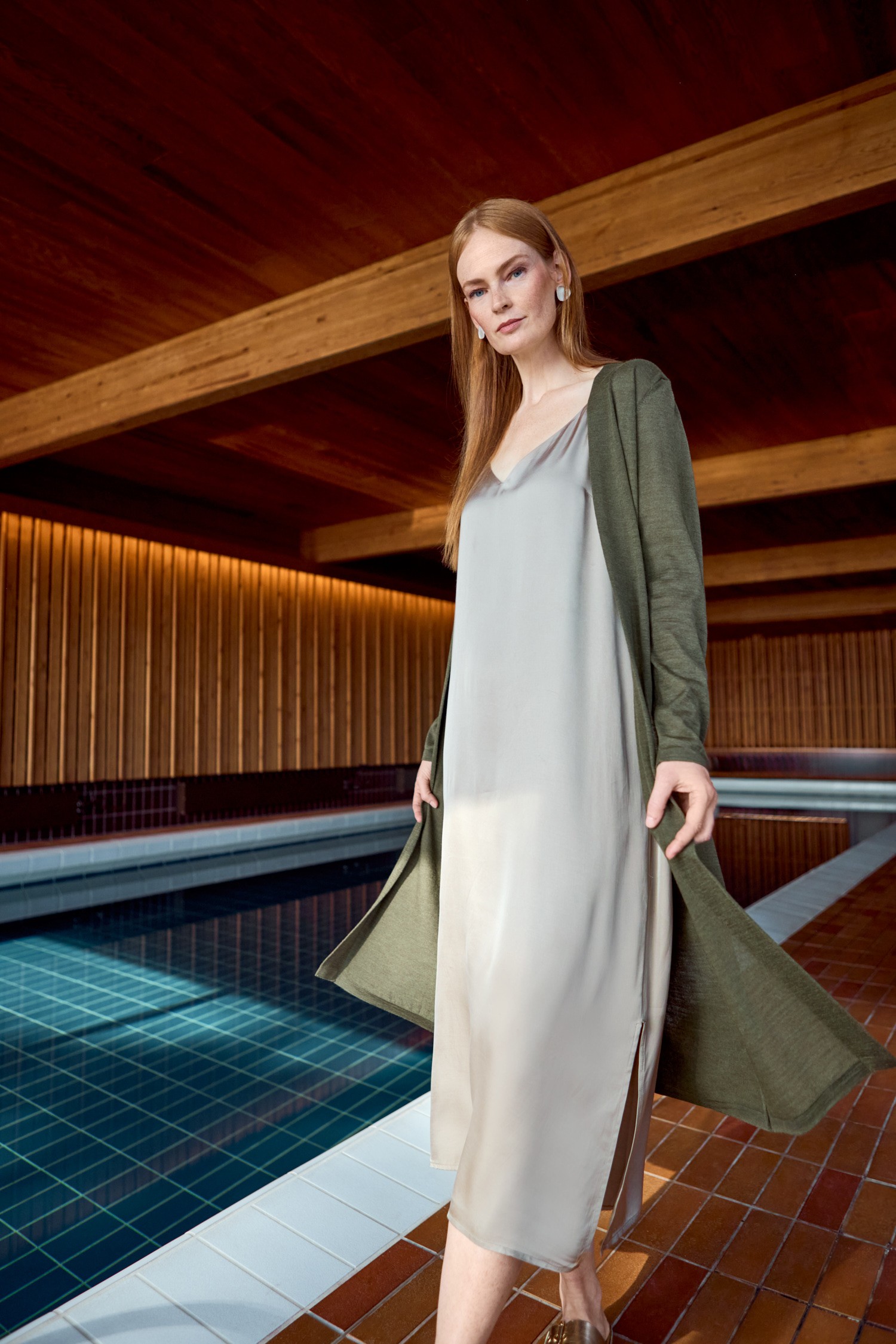 SWAN cardigan, dark olive - Image 5