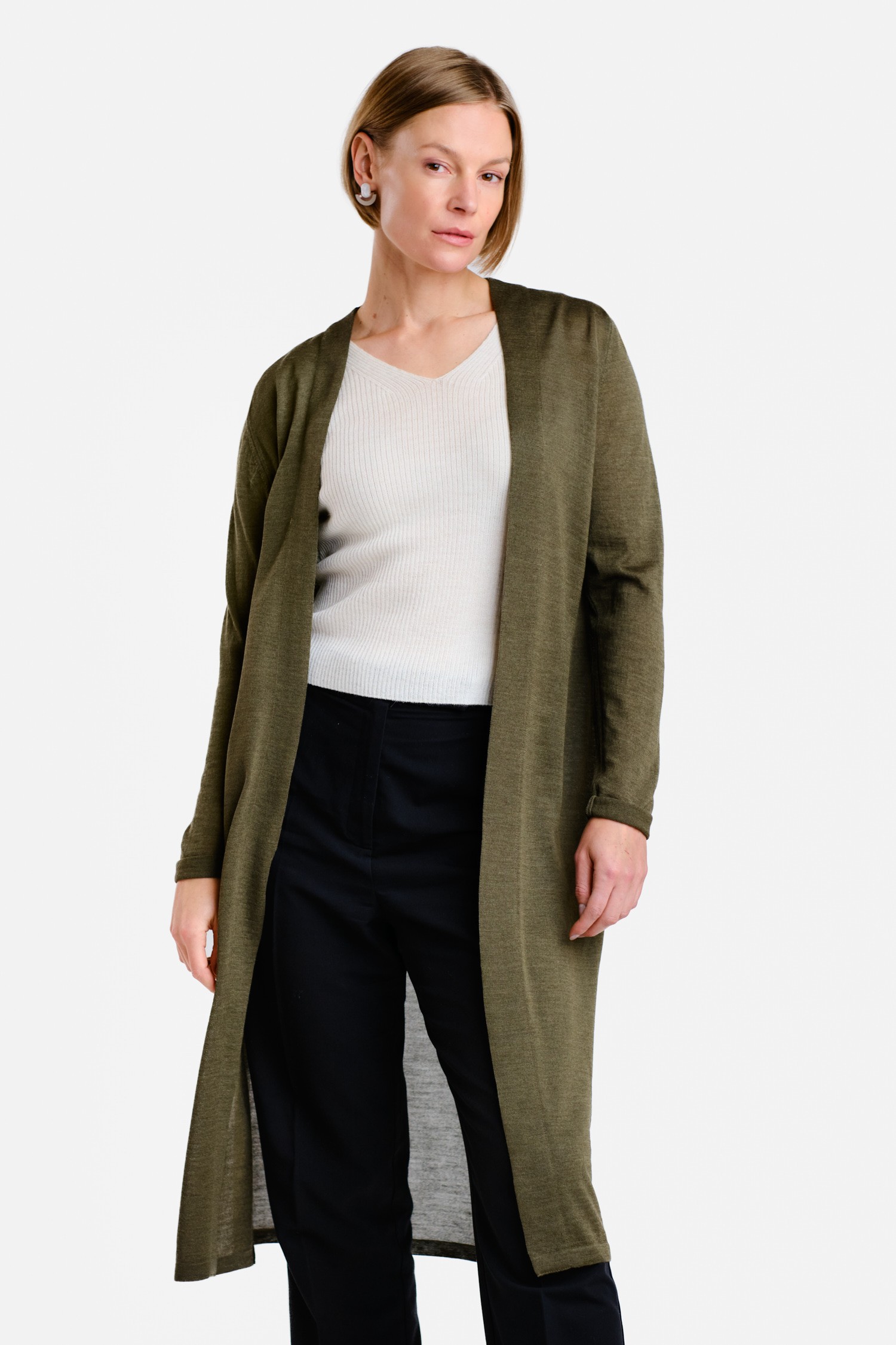 SWAN cardigan, dark olive - Image 2