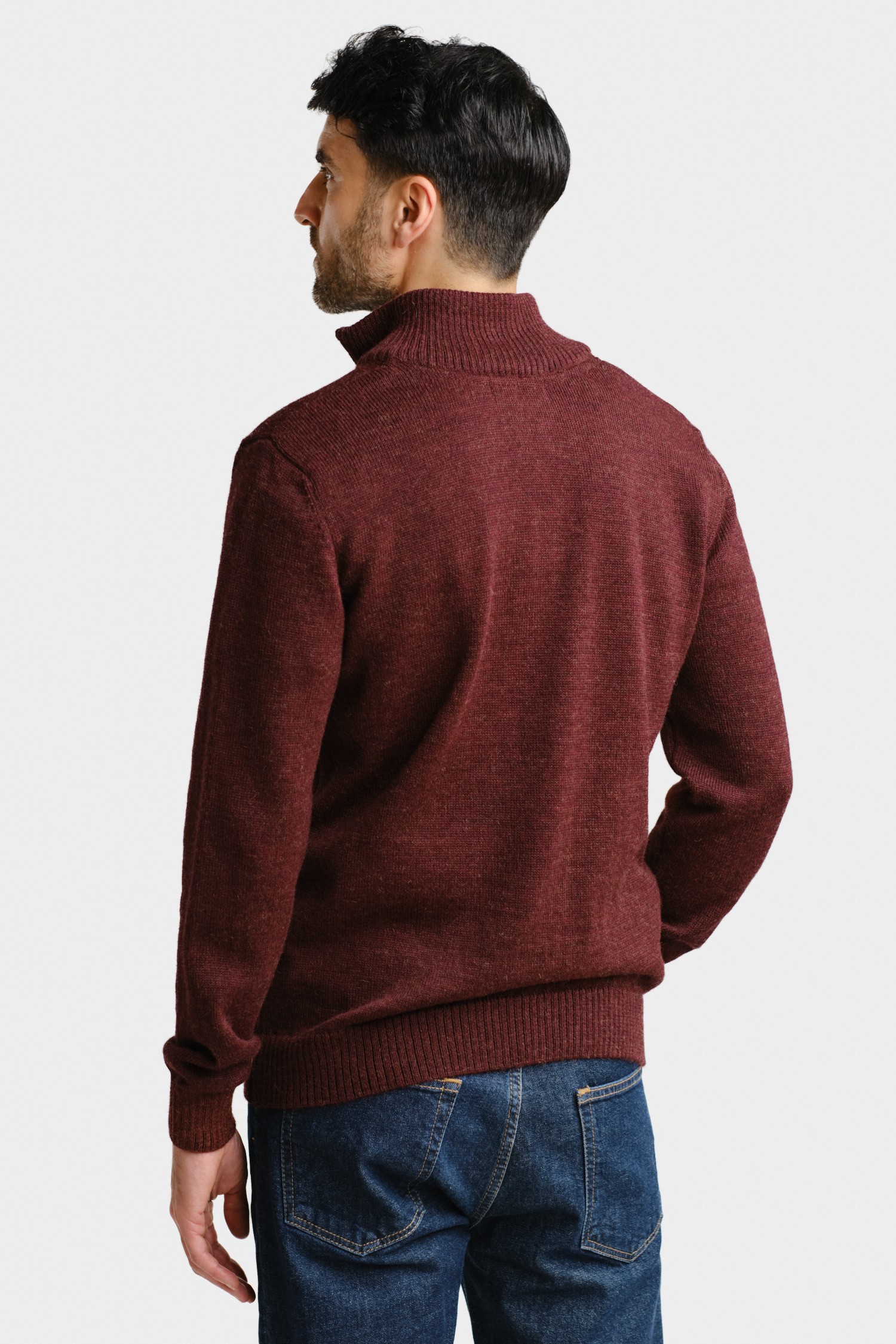 ZIPPER cardigan, bordeaux - Image 4