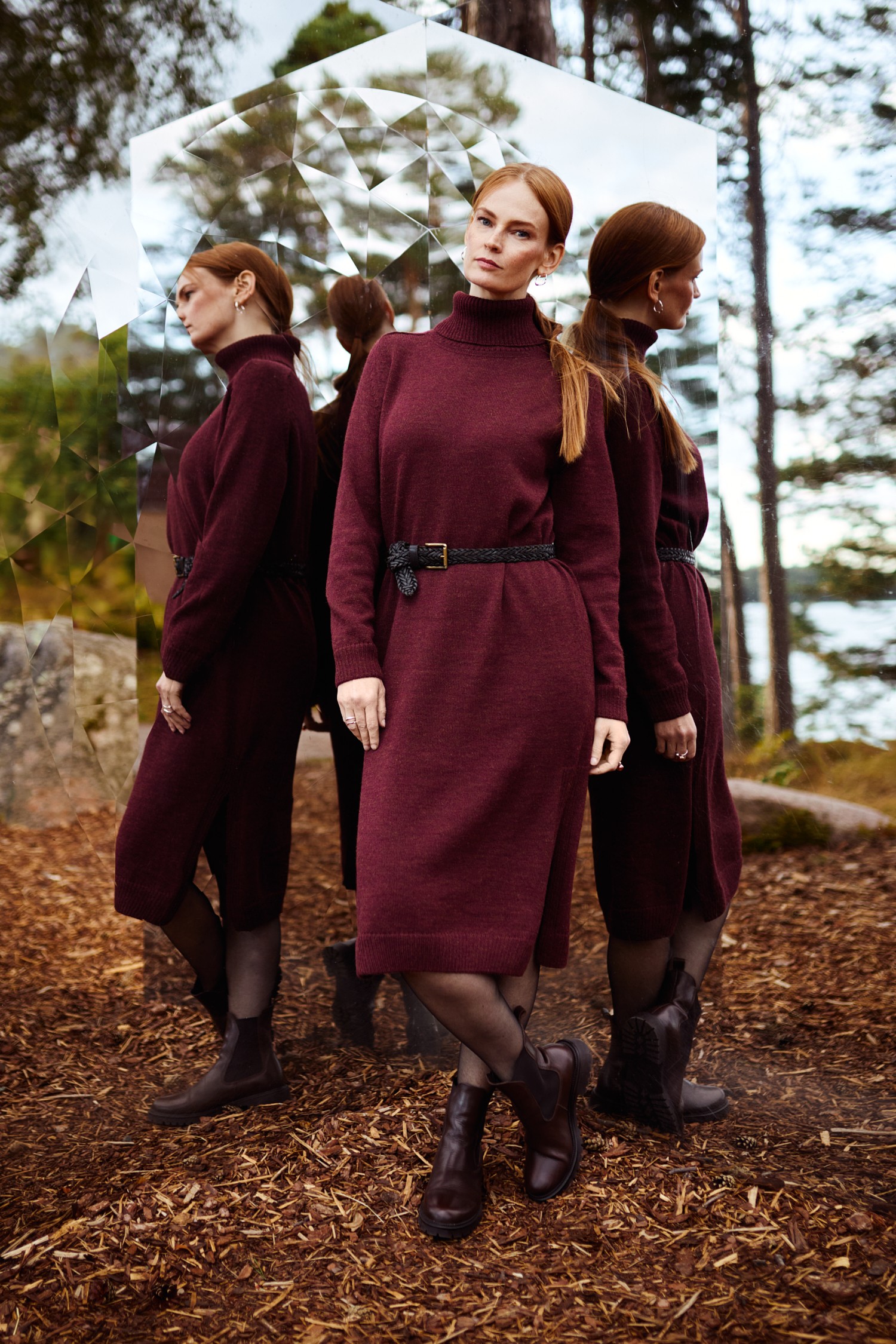 COZY maxi dress, bordeaux