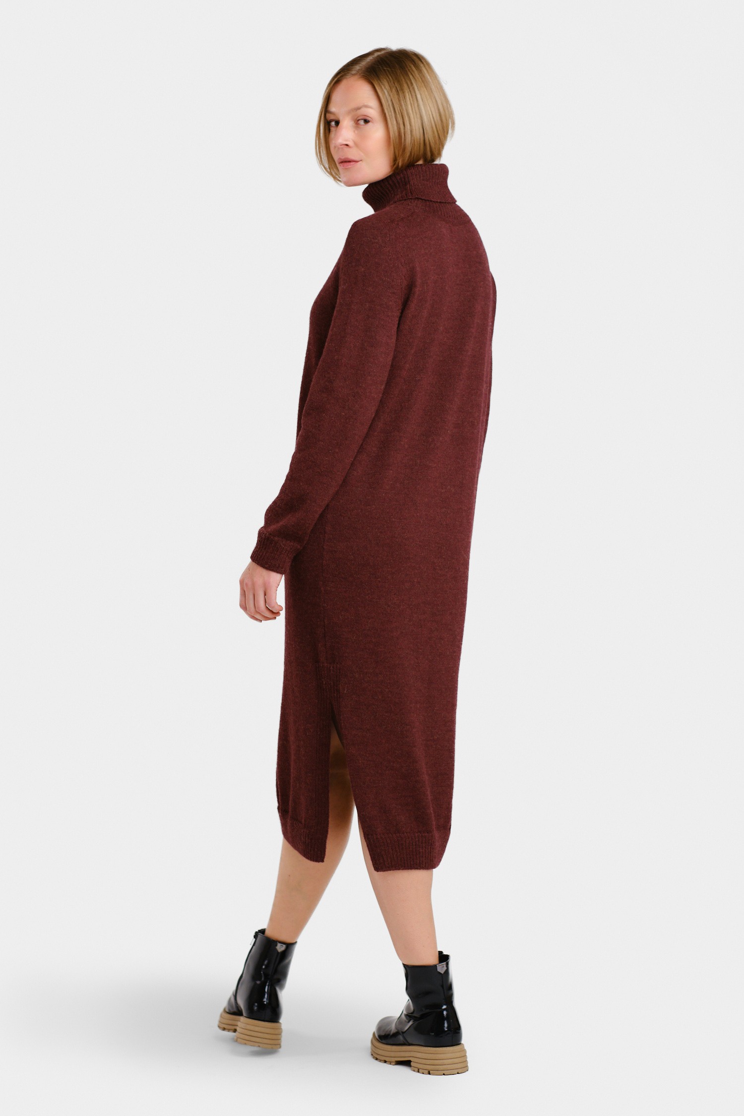 COZY maxi dress, bordeaux - Image 4