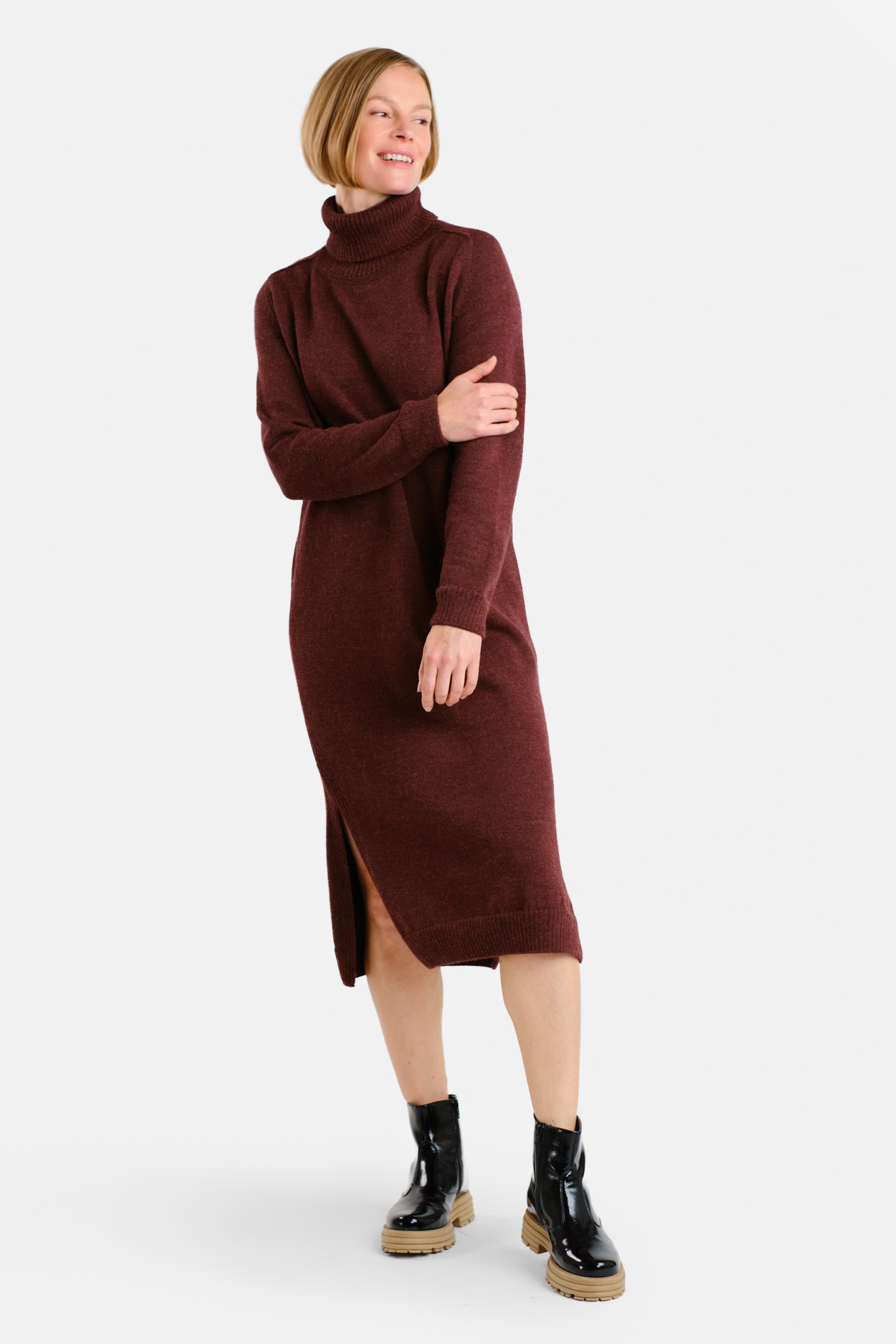 COZY maxi dress, bordeaux - Image 3