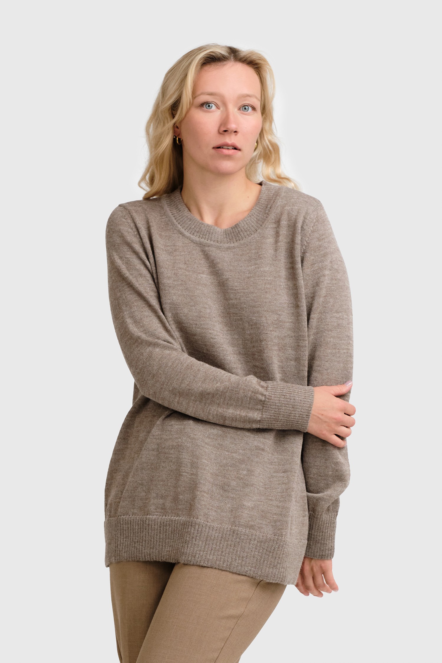 Dialogue-sweater, dark greige