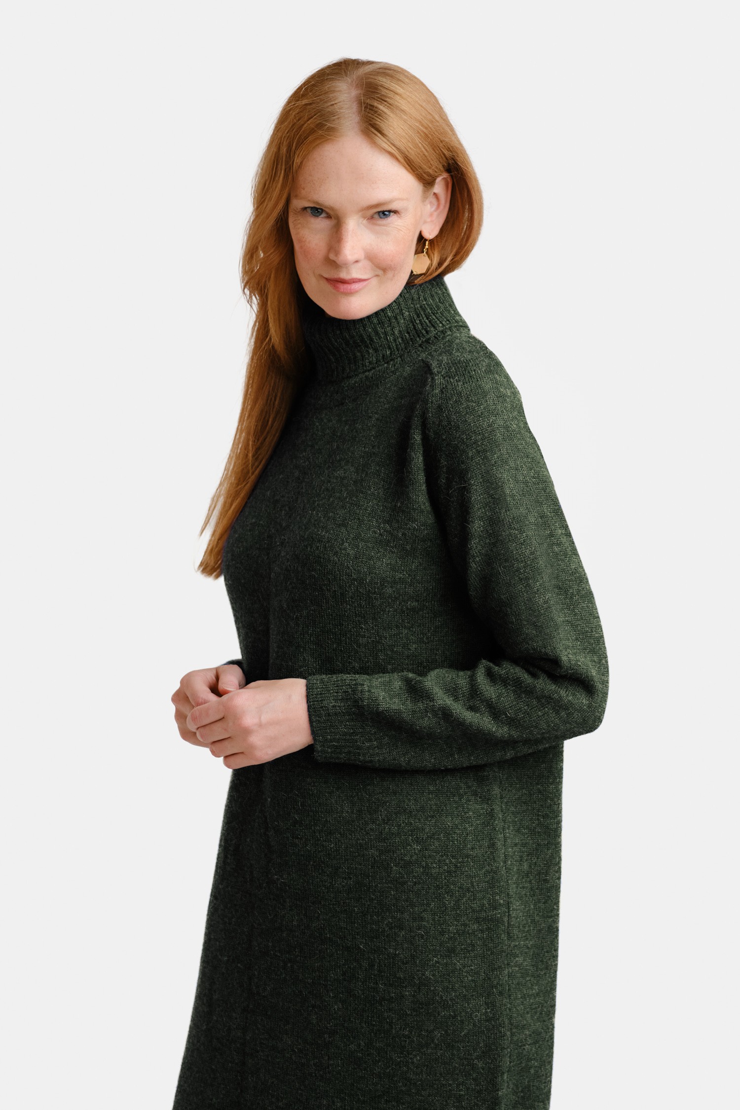 COZY maxi dress, forest green - Image 2