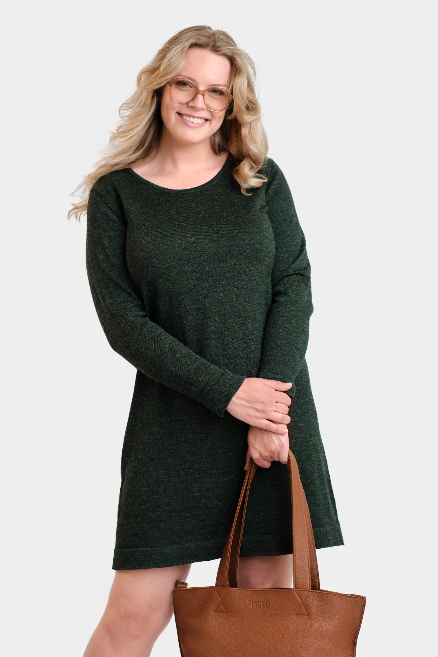 MOONLIGHT dress, dark green