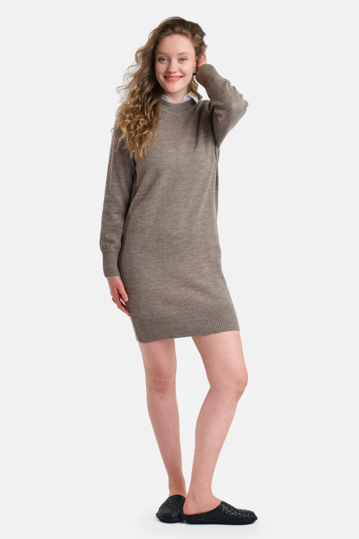 SHINE dress, dark beige - Image 2