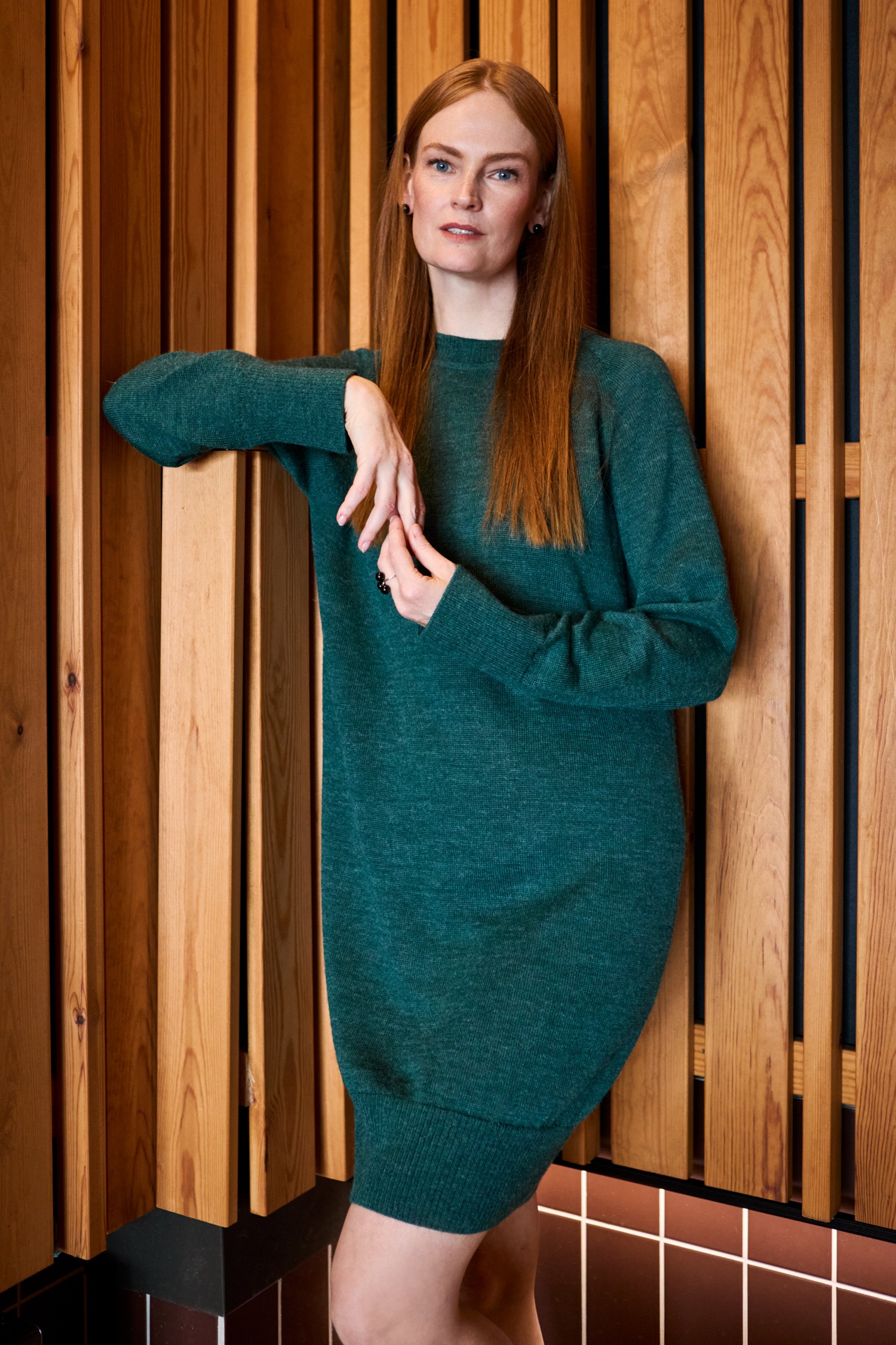 SHINE dress, deep green