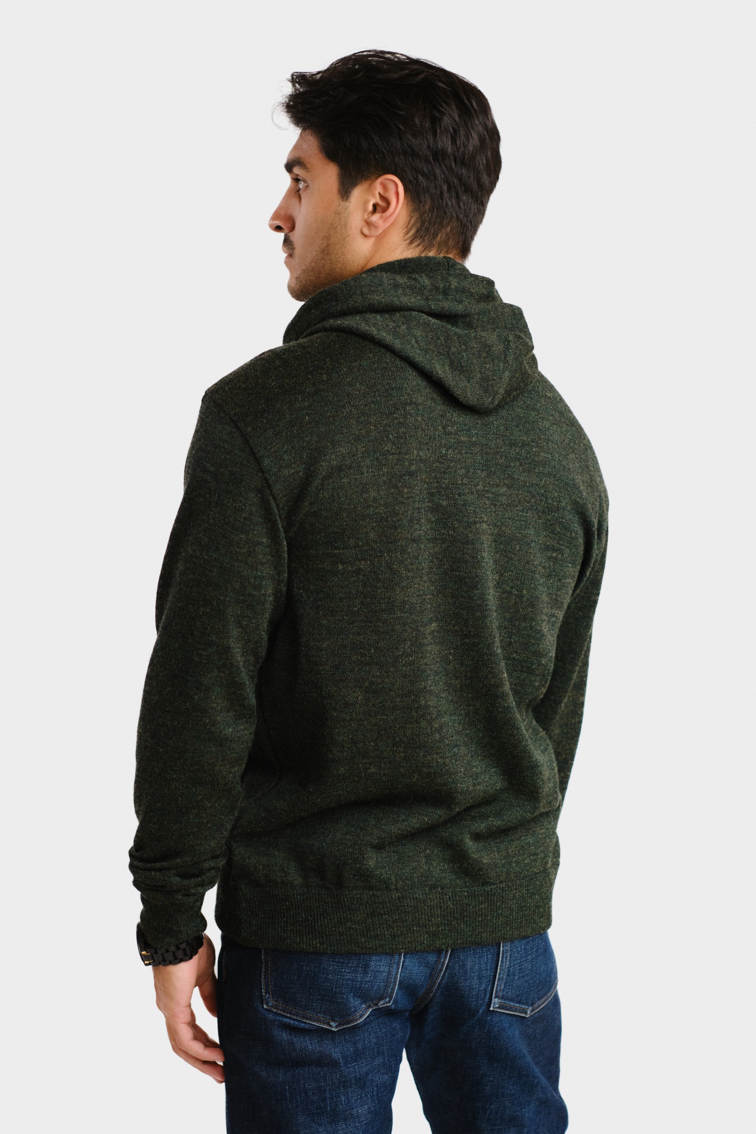 HOODIE alpaca hoodie, forest green - Image 4