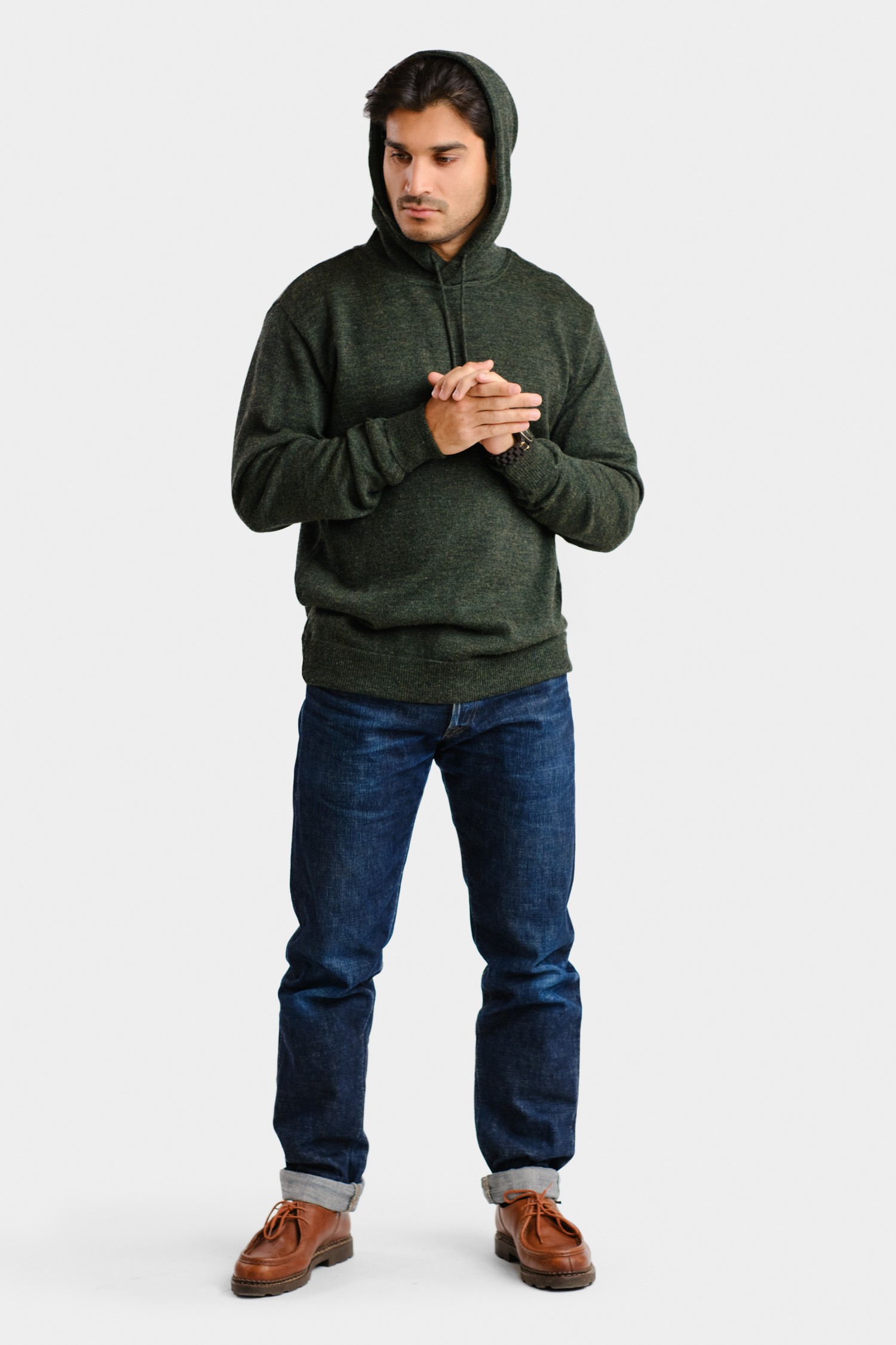 HOODIE alpaca hoodie, forest green - Image 2