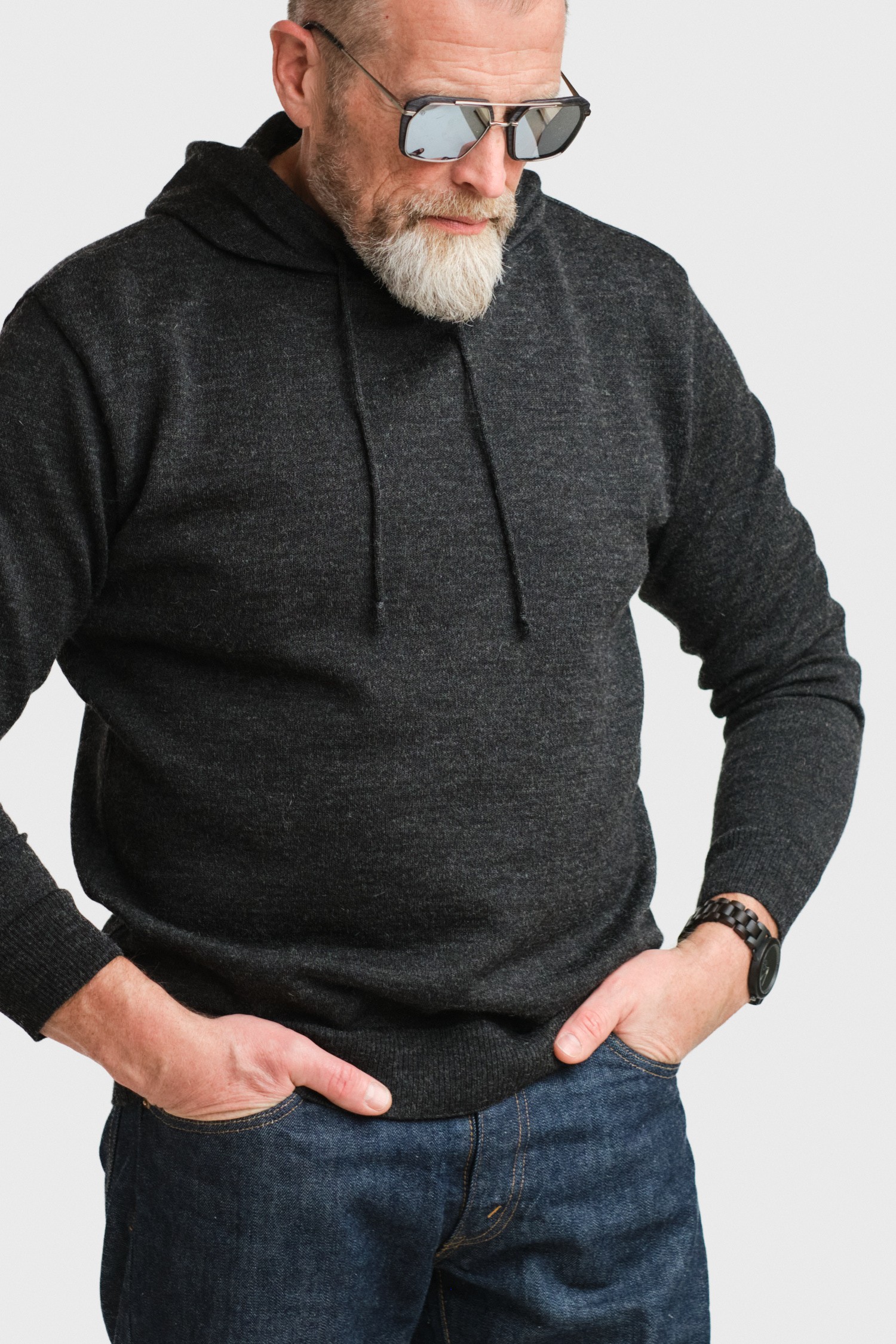 HOODIE alpaca hoodie, charcoal - Image 2