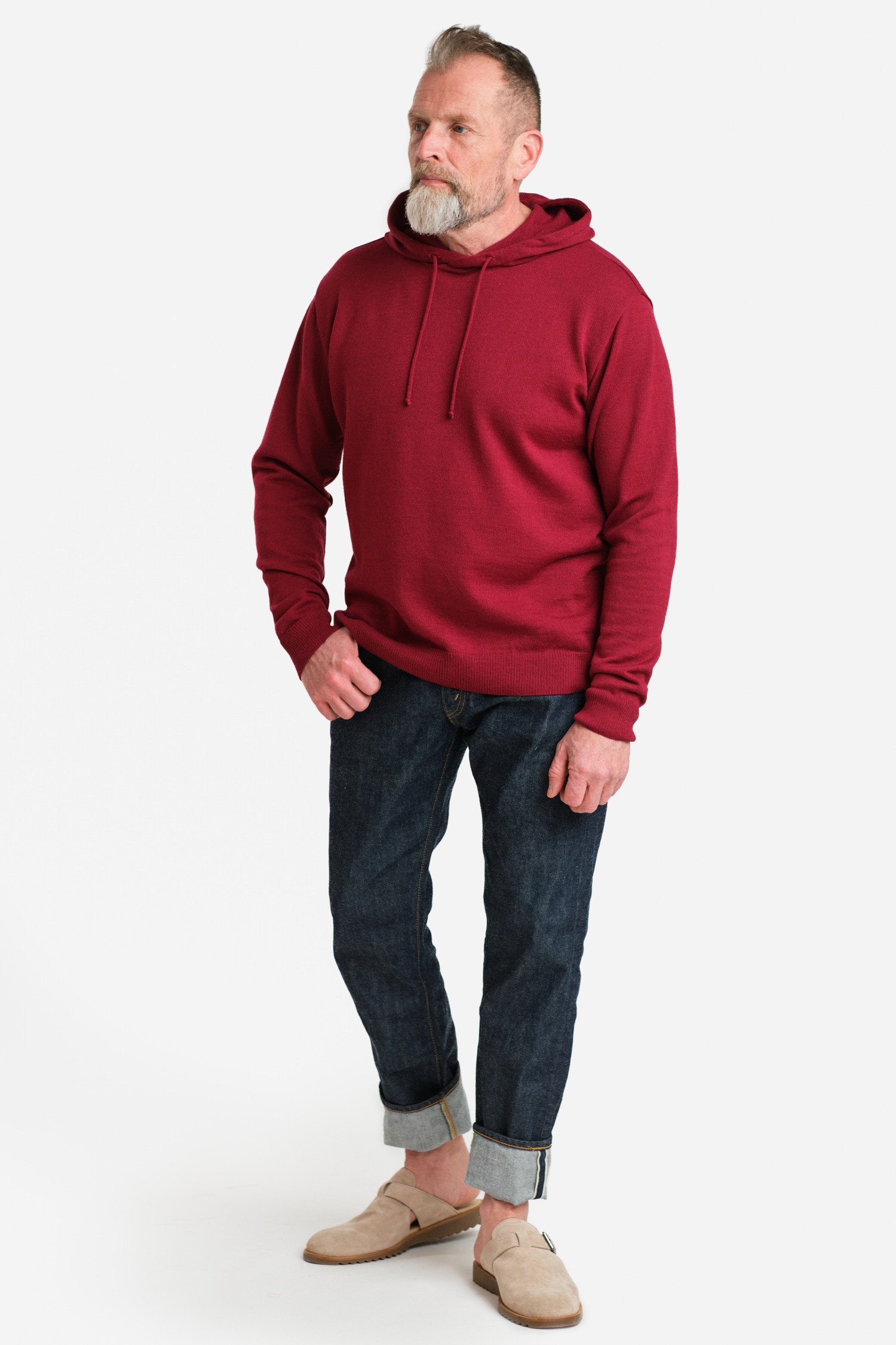 HOODIE alpaca hoodie, cranberry red - Image 2