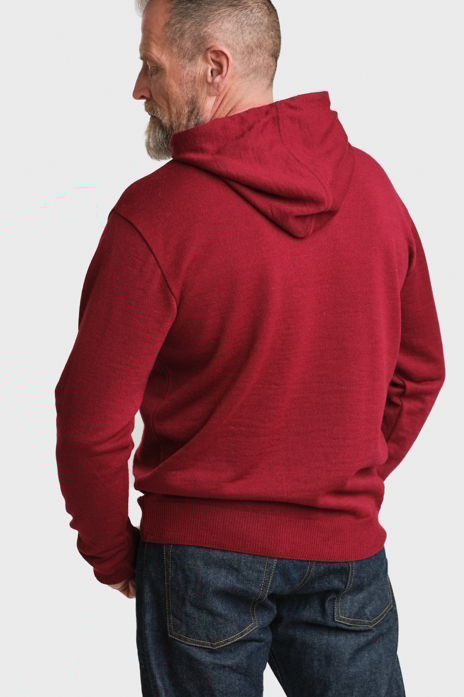 HOODIE alpaca hoodie, cranberry red - Image 3