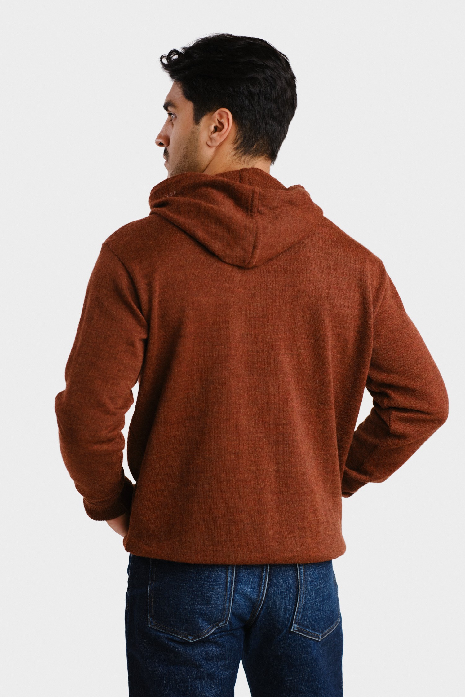 HOODIE alpaca hoodie, mahogany - Image 3