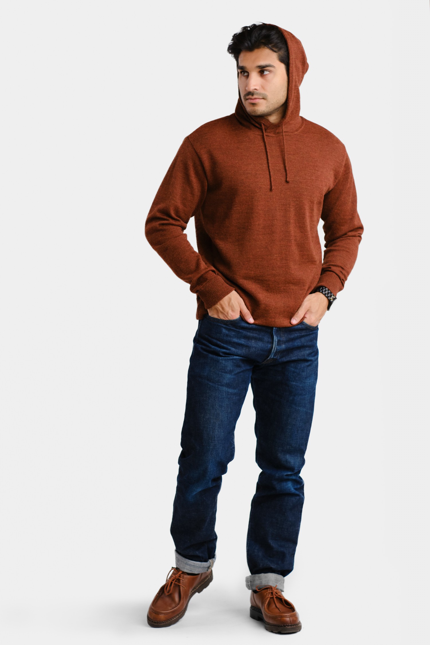 HOODIE alpaca hoodie, mahogany - Image 2