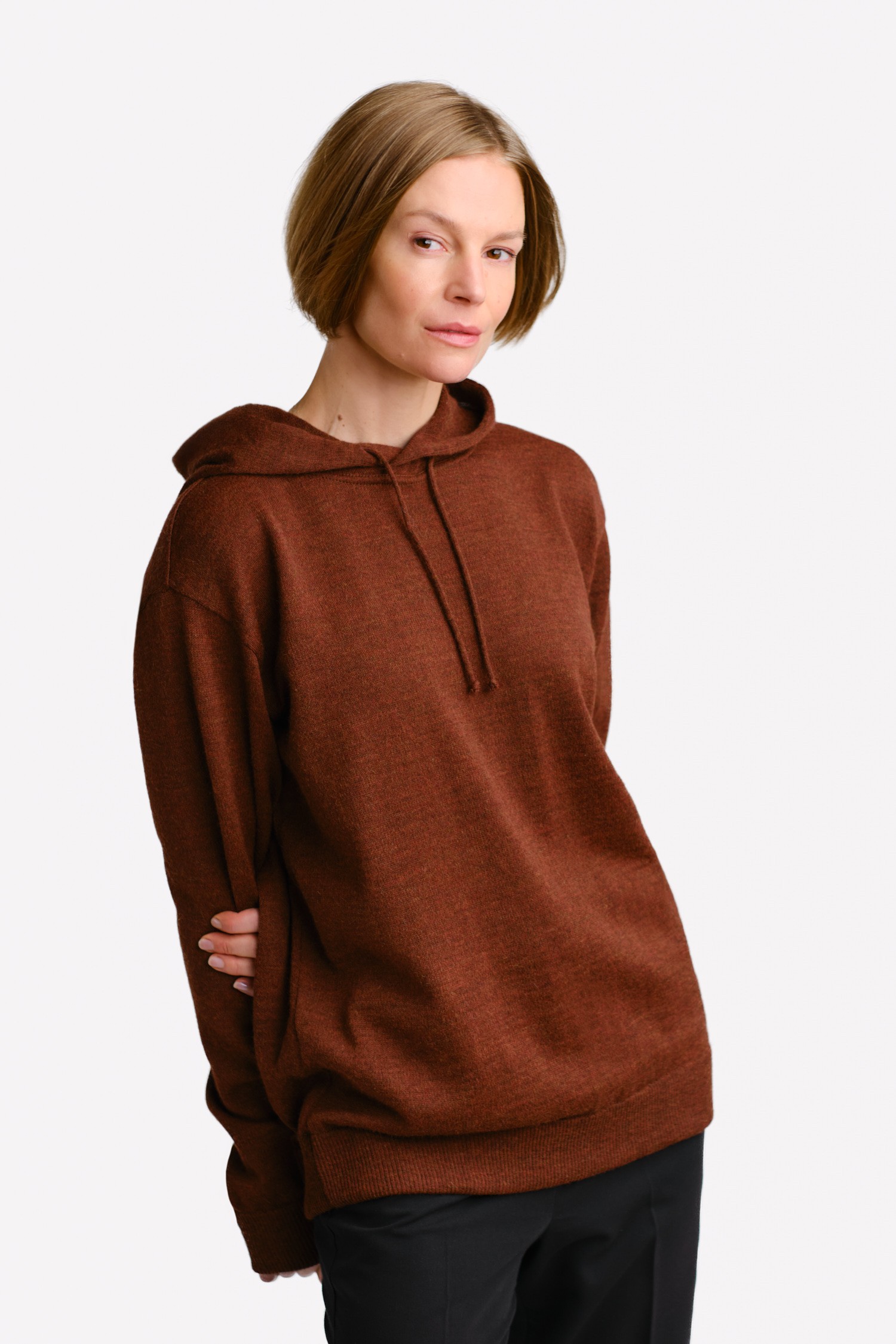 HOODIE hooded sweater, mahogany - Image 3