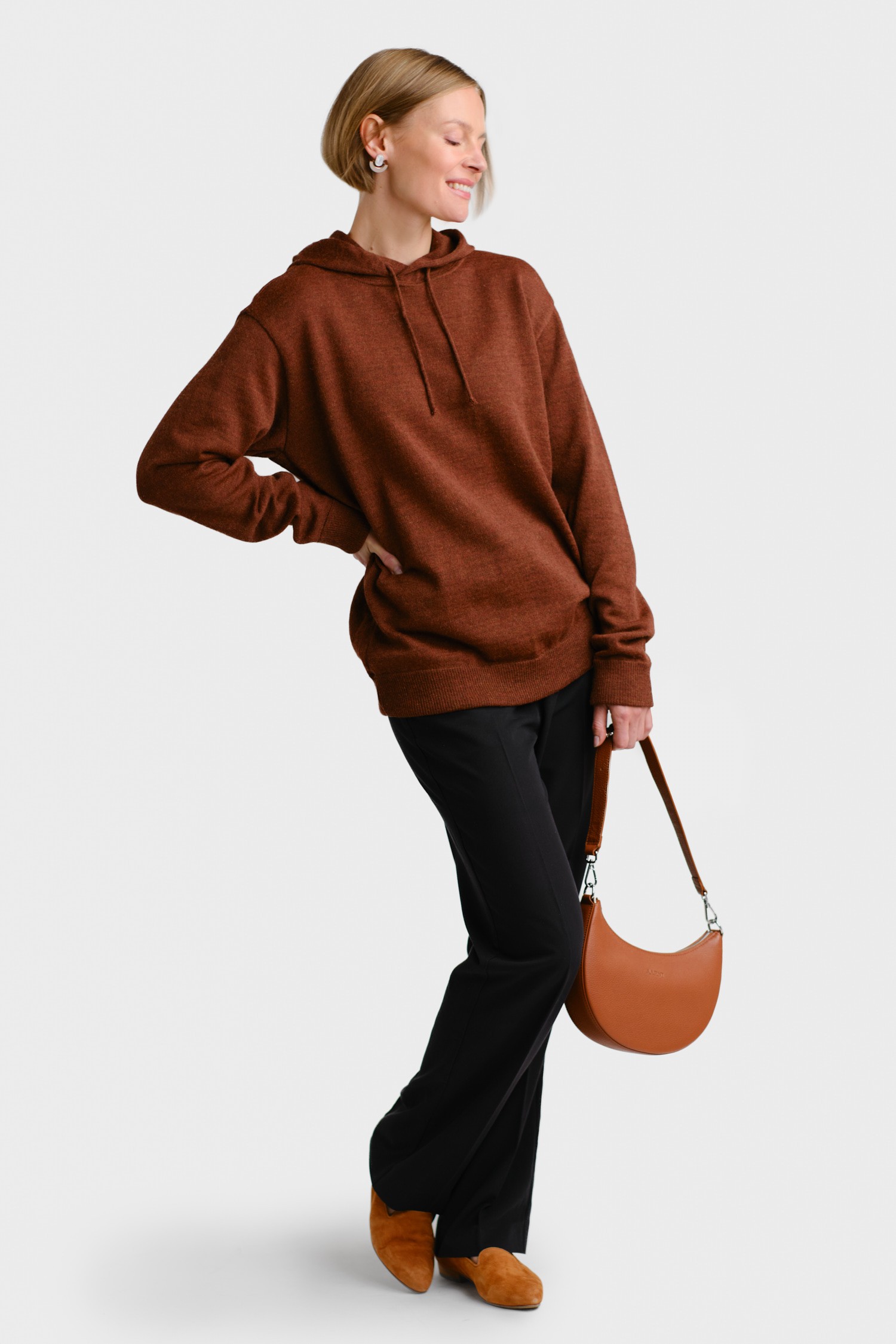 HOODIE hooded sweater, mahogany - Image 2