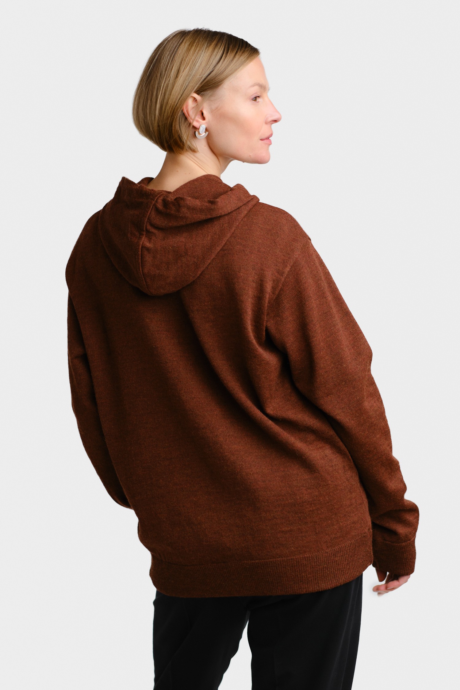 HOODIE hooded sweater, mahogany - Image 4