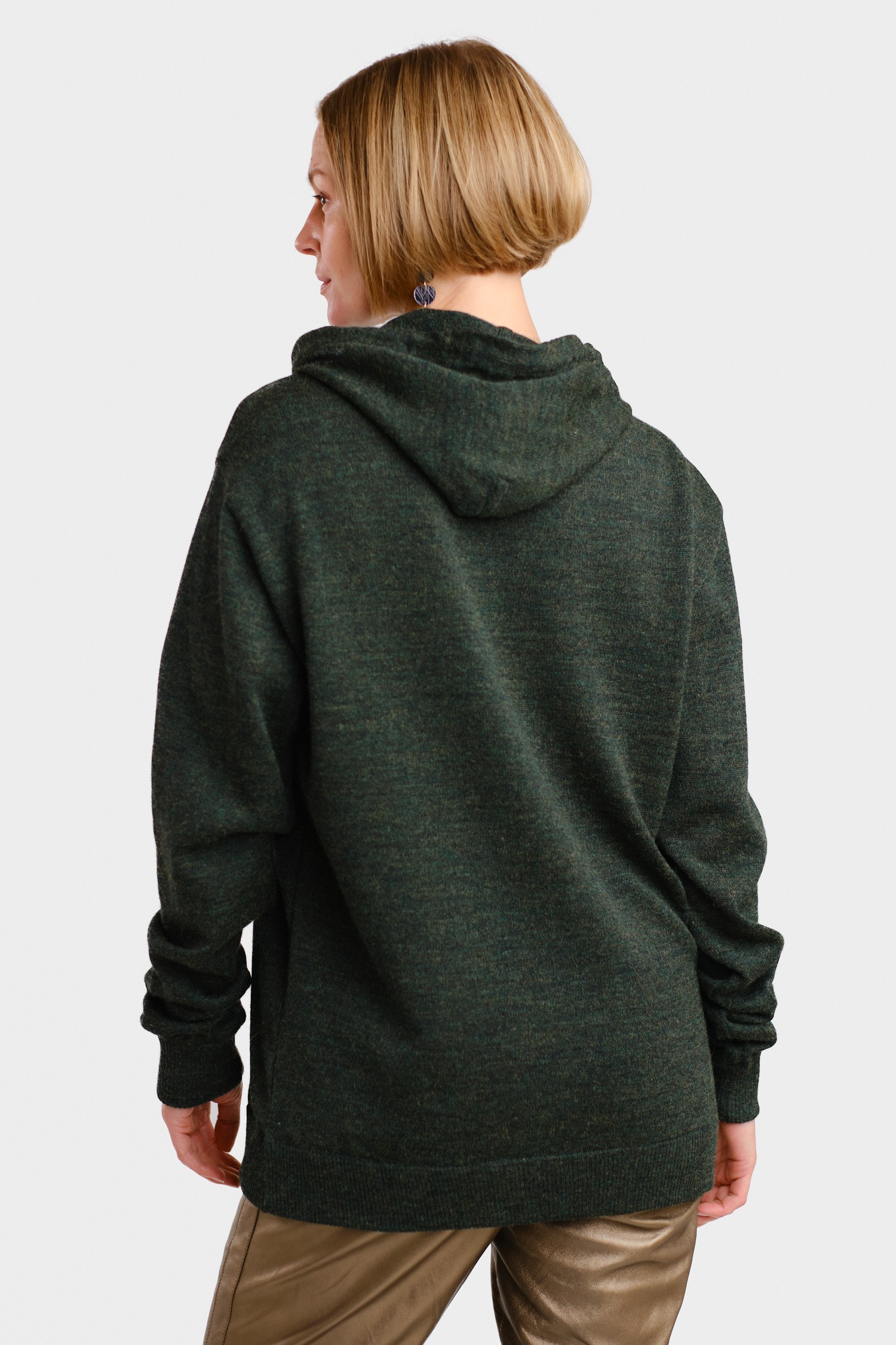 HOODIE alpaca hoodie, forest green - Image 4
