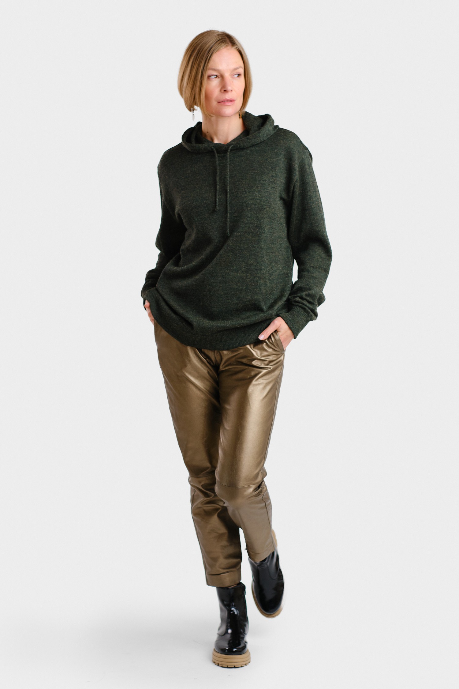 HOODIE alpaca hoodie, forest green - Image 5