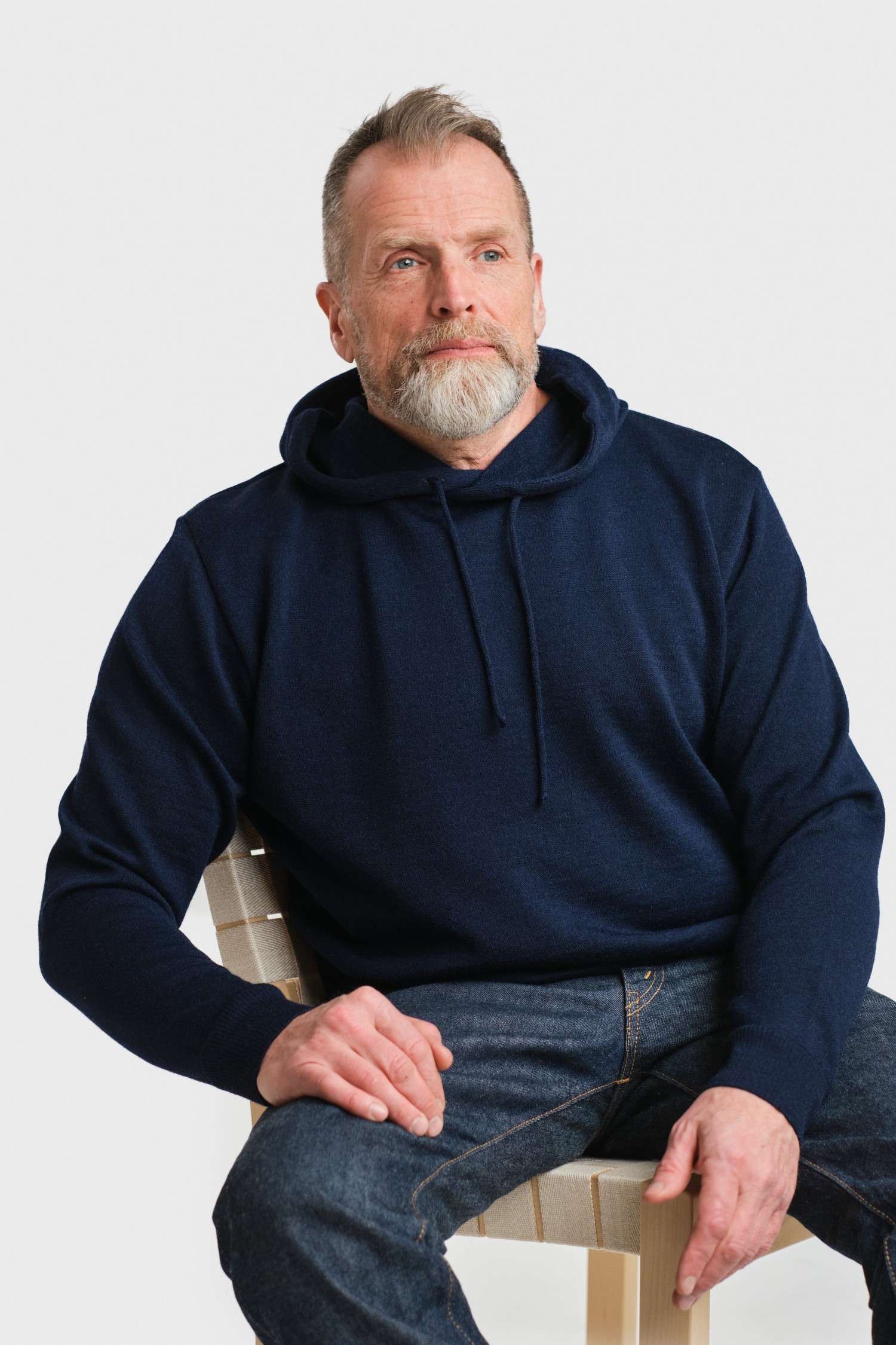 HOODIE alpaca hoodie, navy - Image 3