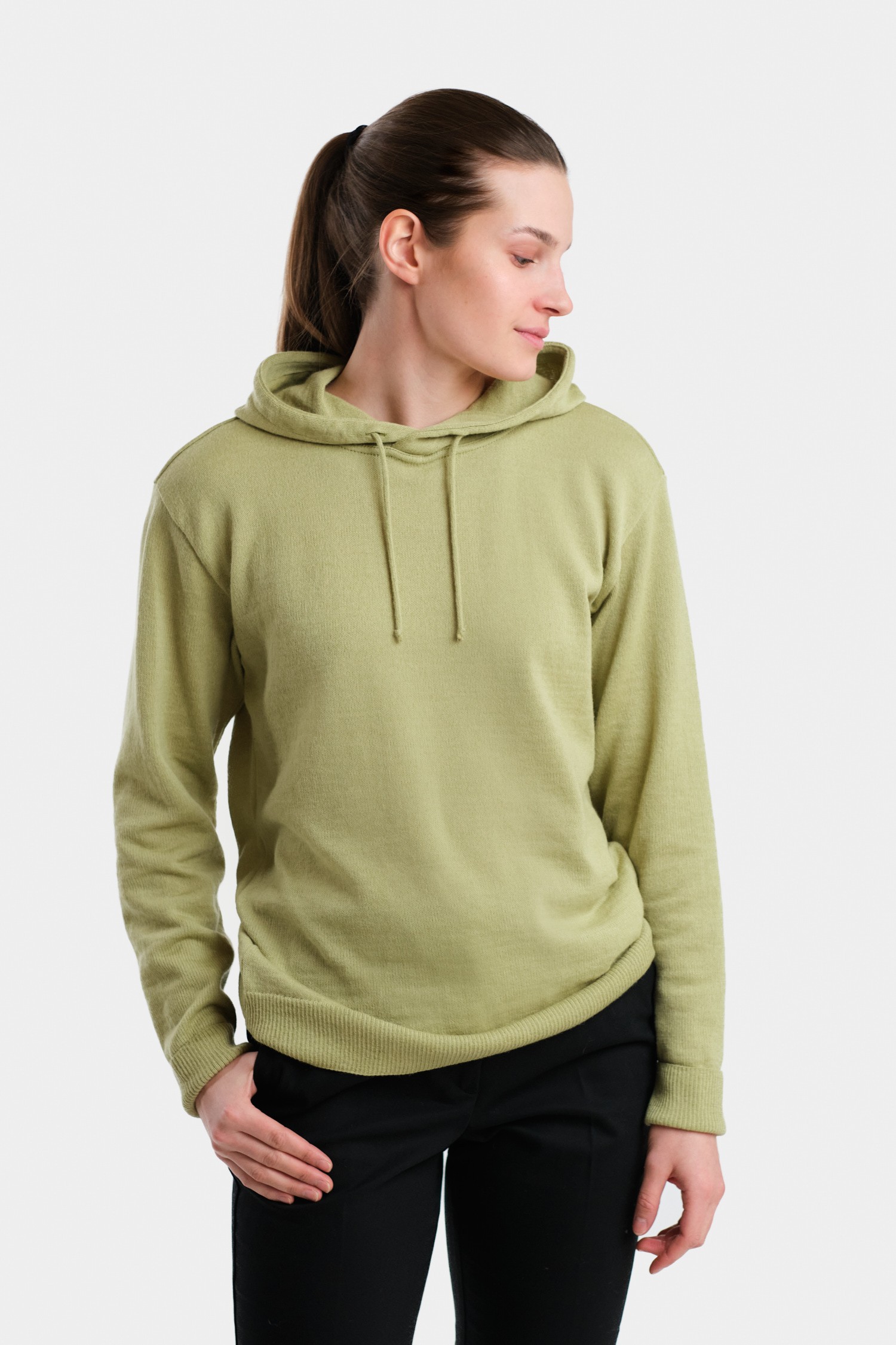 HOODIE hooded sweater, pear