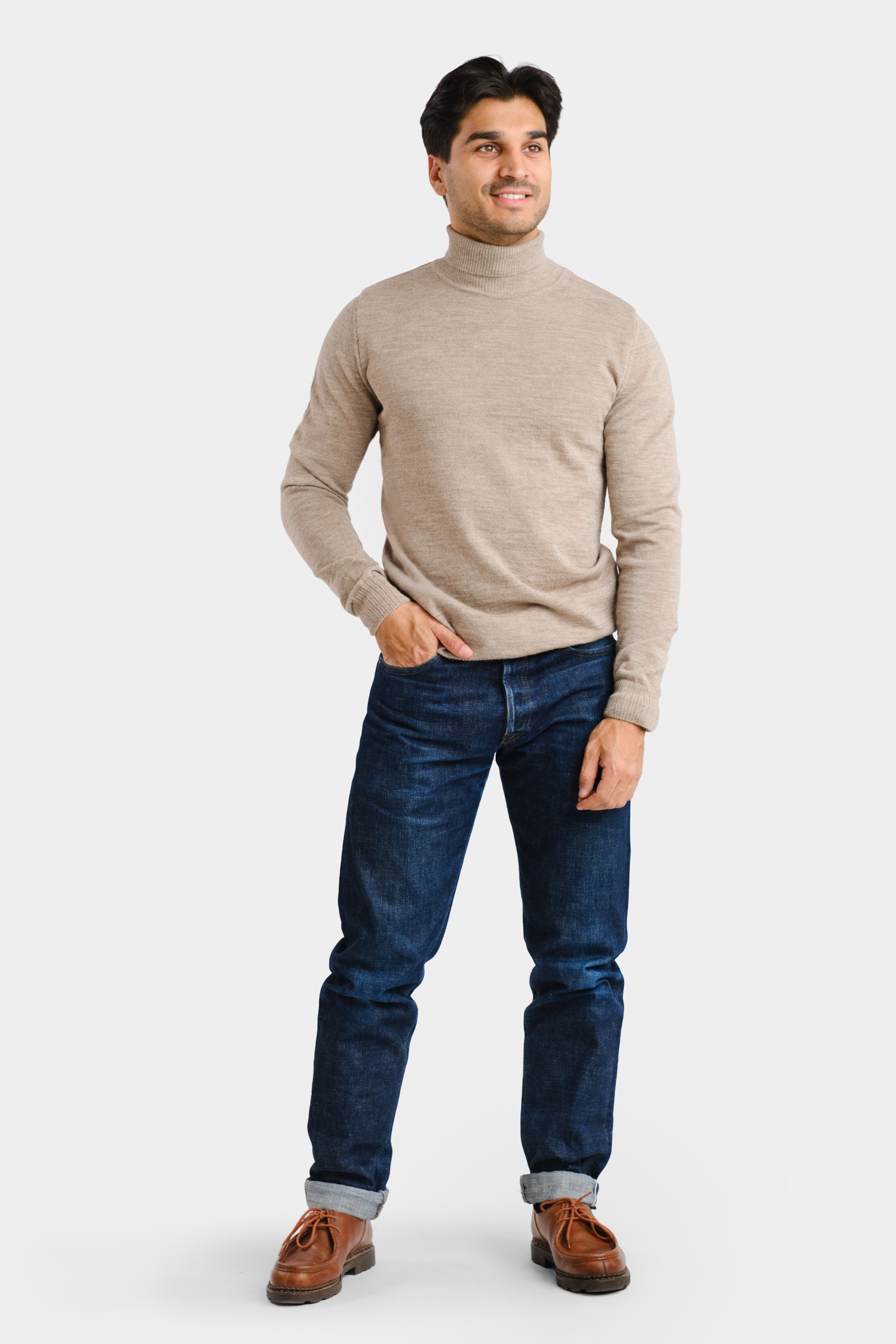 ROLL NECK turtleneck, greige - Image 3