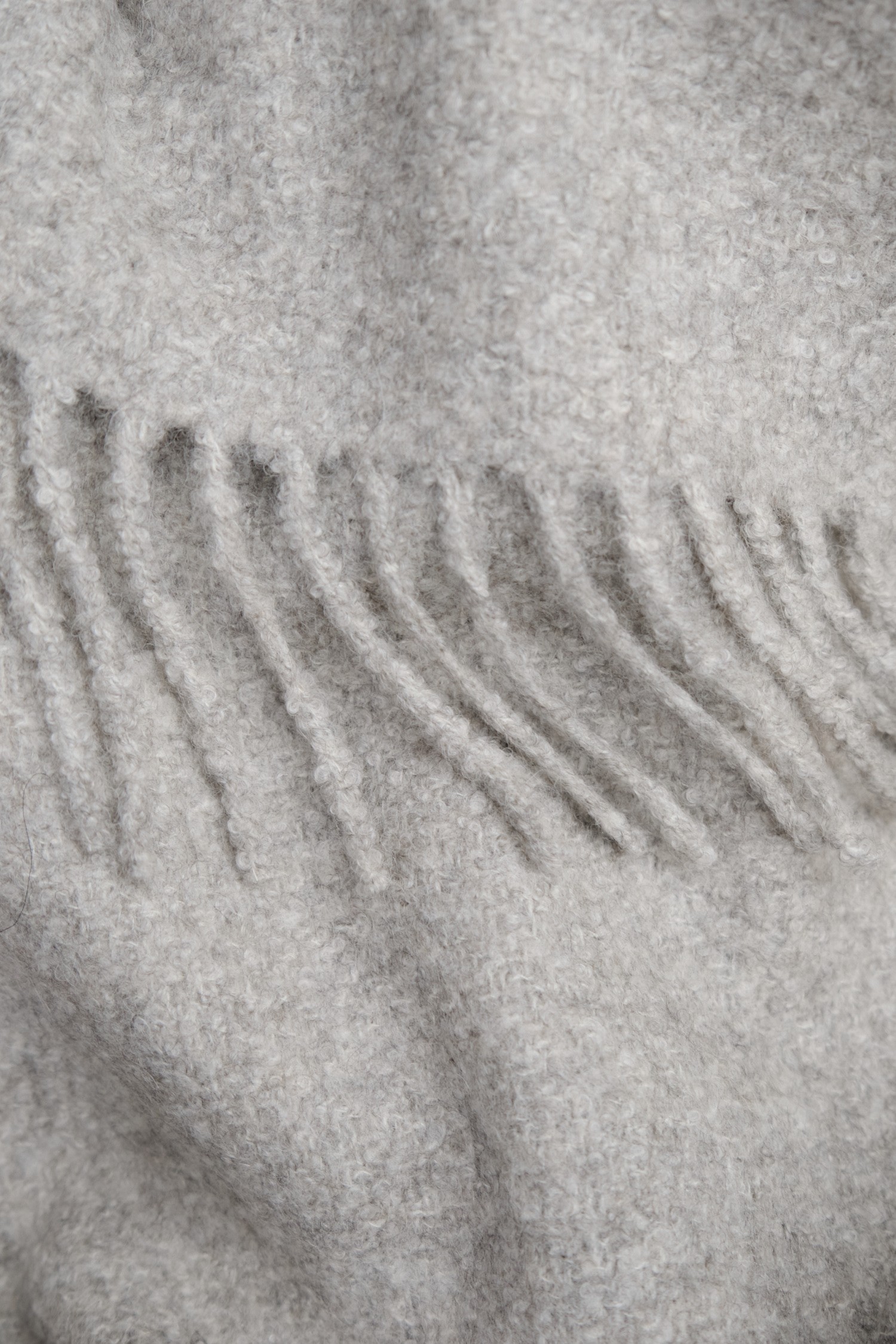 Curl boucle scarf, middle grey - Image 2