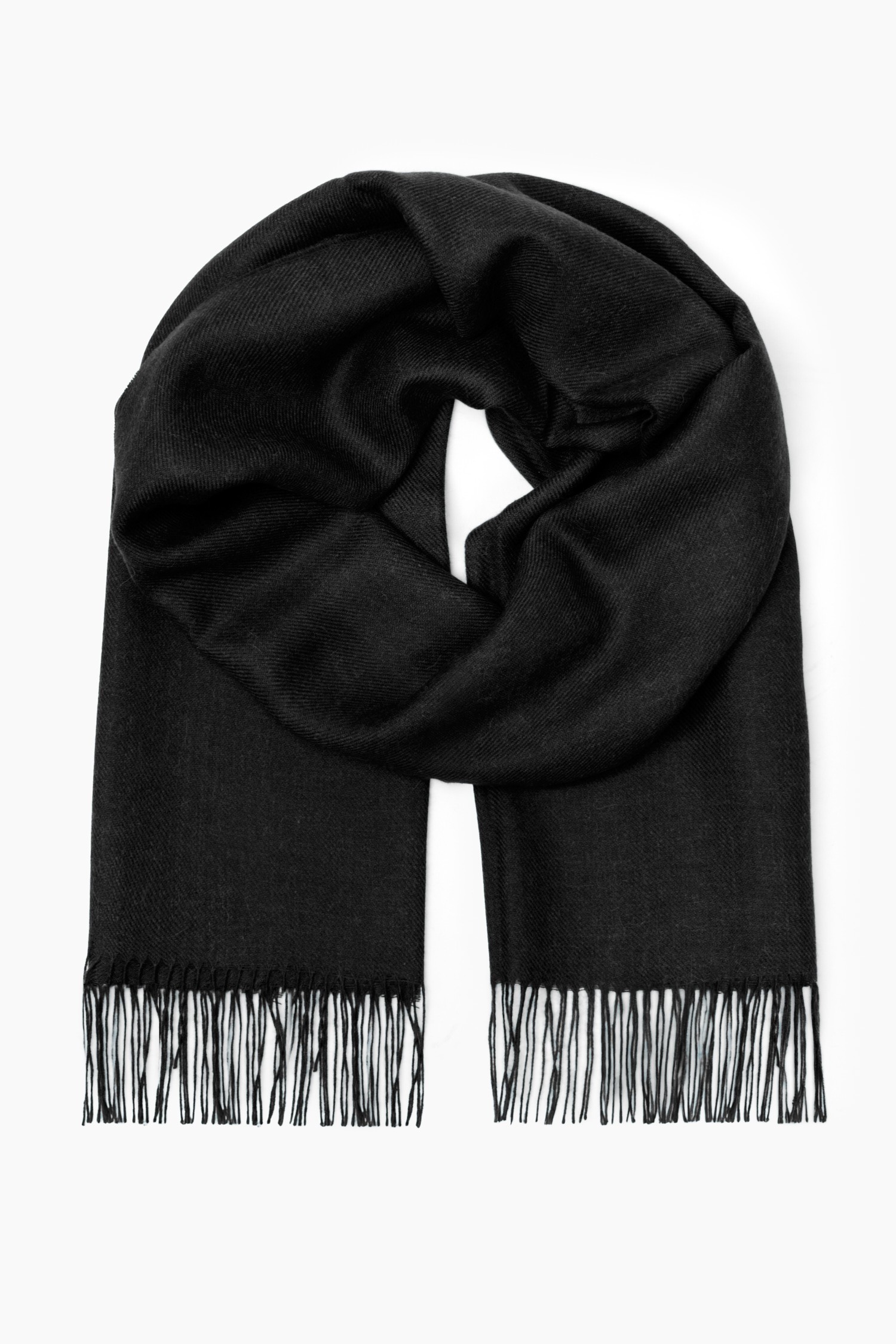 Halo midishawl, black