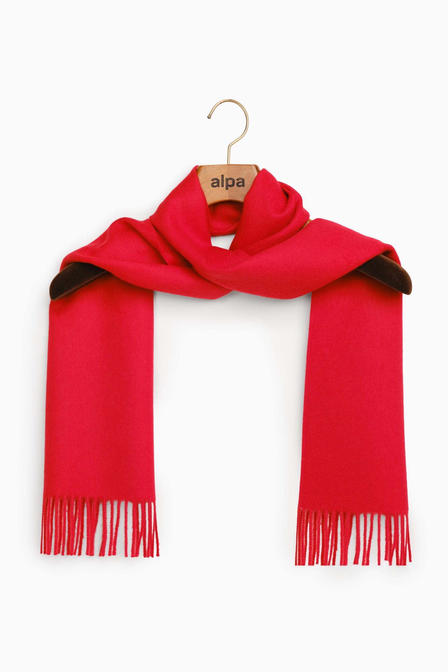 Line scarf, red