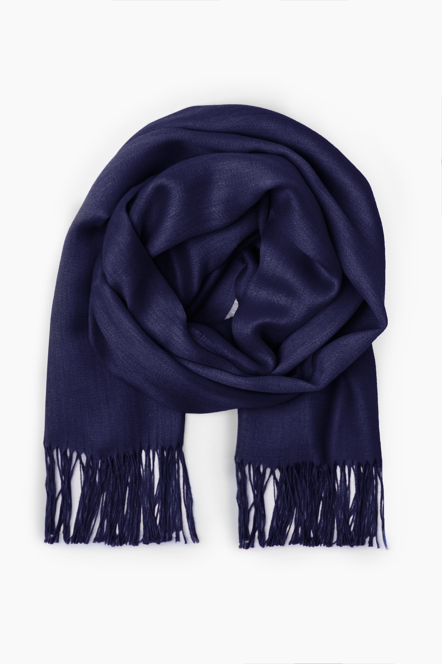 Whisper satine shawl, navy
