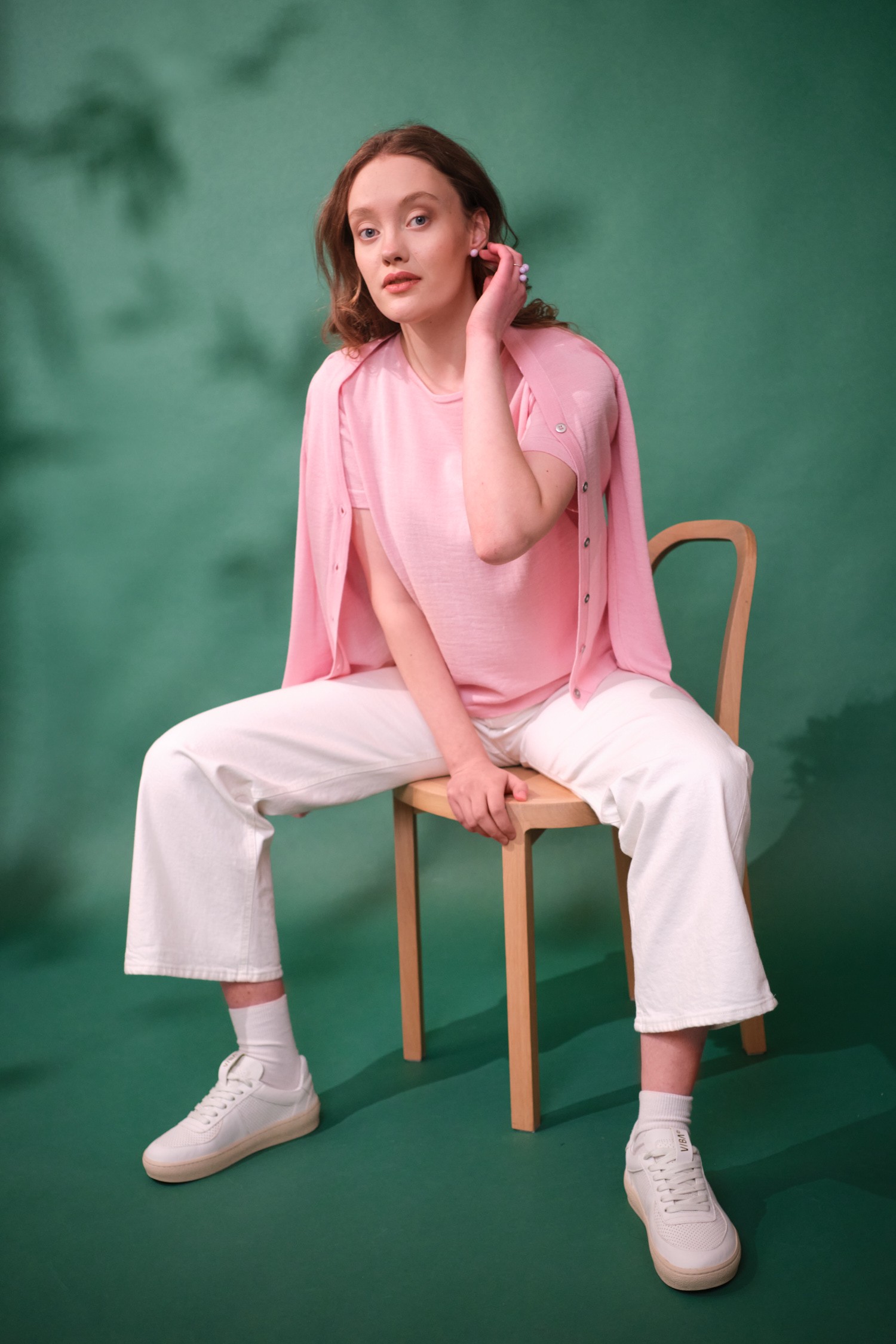 SIMPLE knit T-shirt, twinflower - Image 4