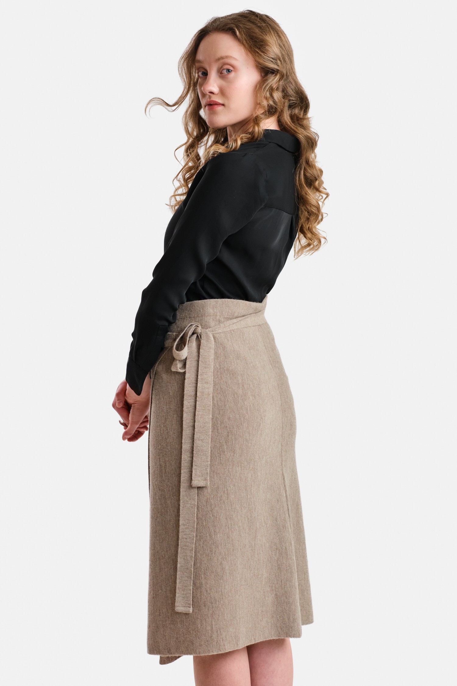 Origami skirt, greige - Image 3