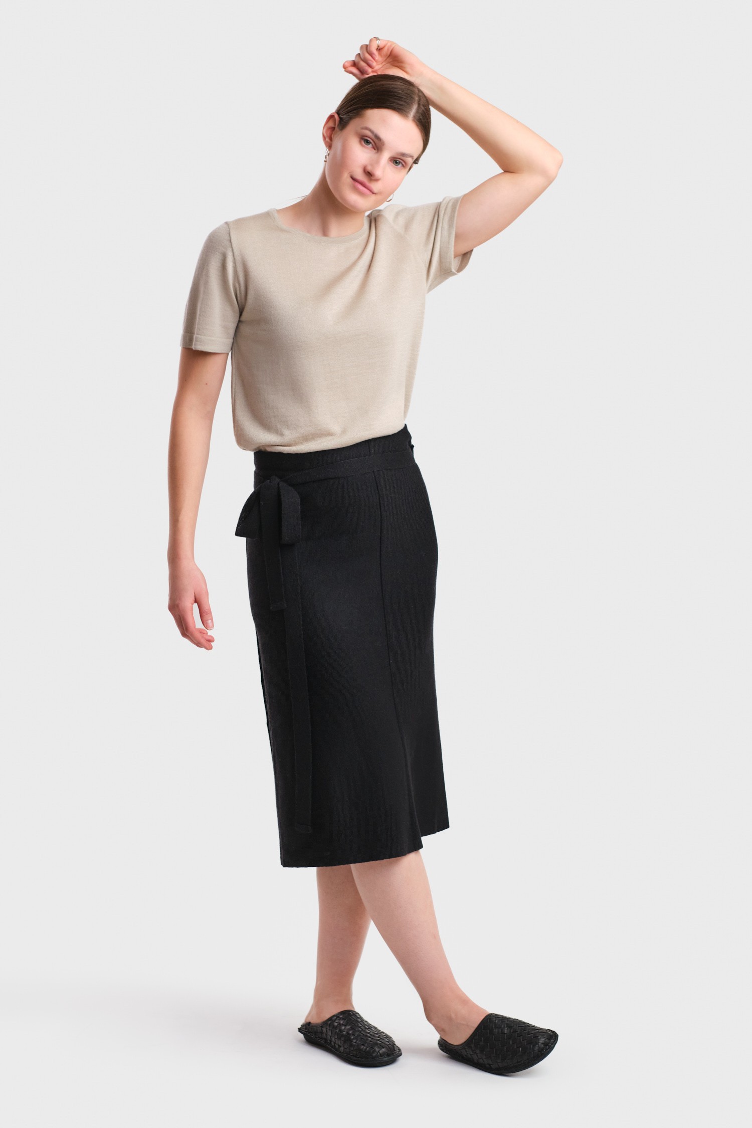 Origami skirt, black