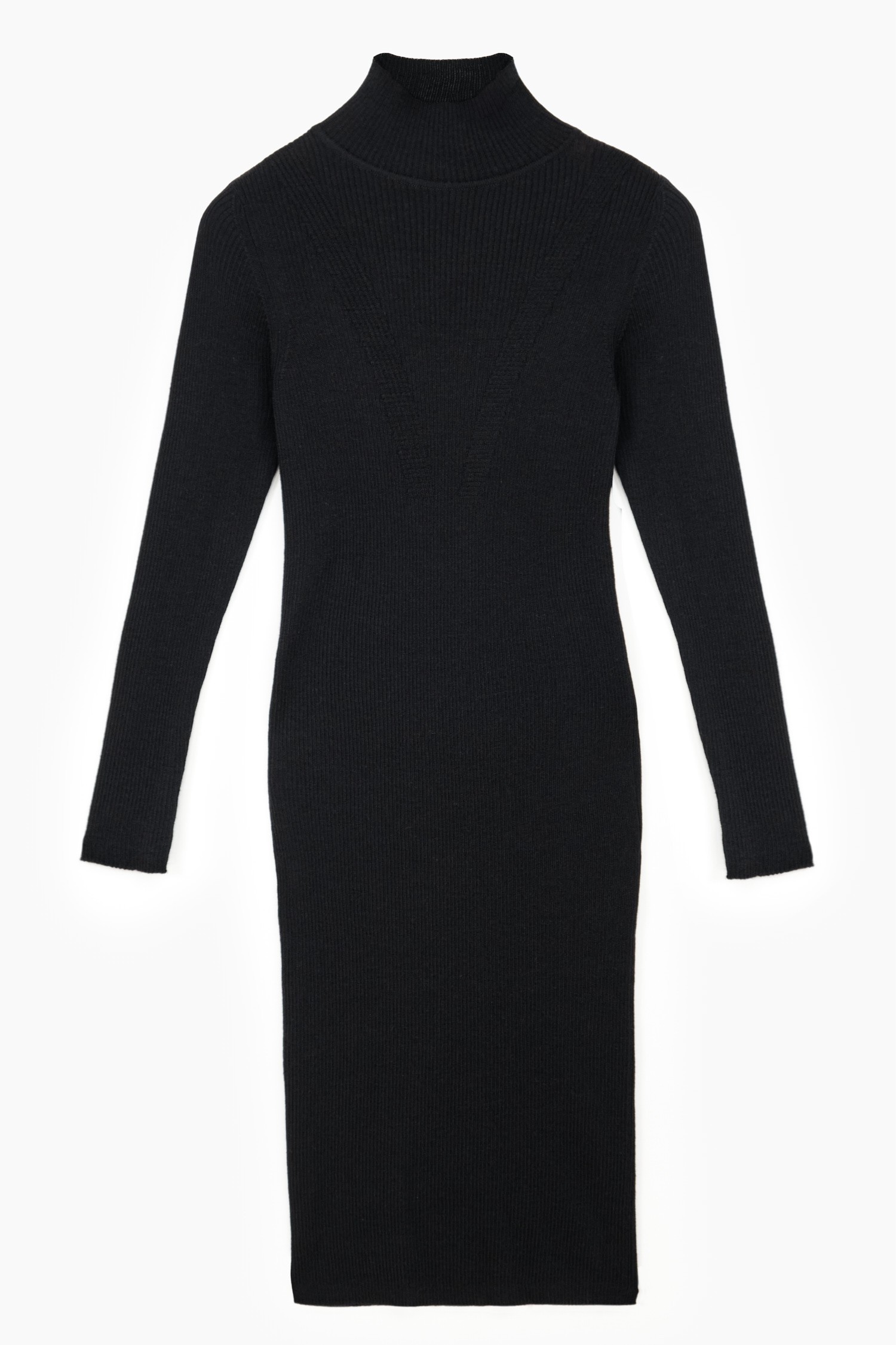 STRIPE turtleneck dress, black - Image 7