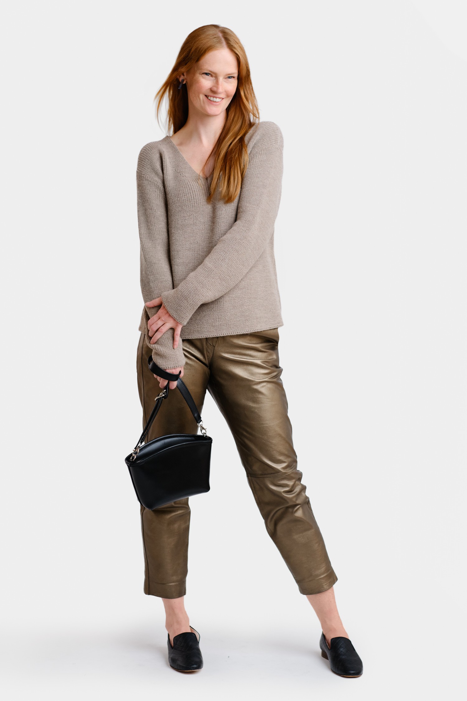 CHUNKY knit sweater, greige - Image 3